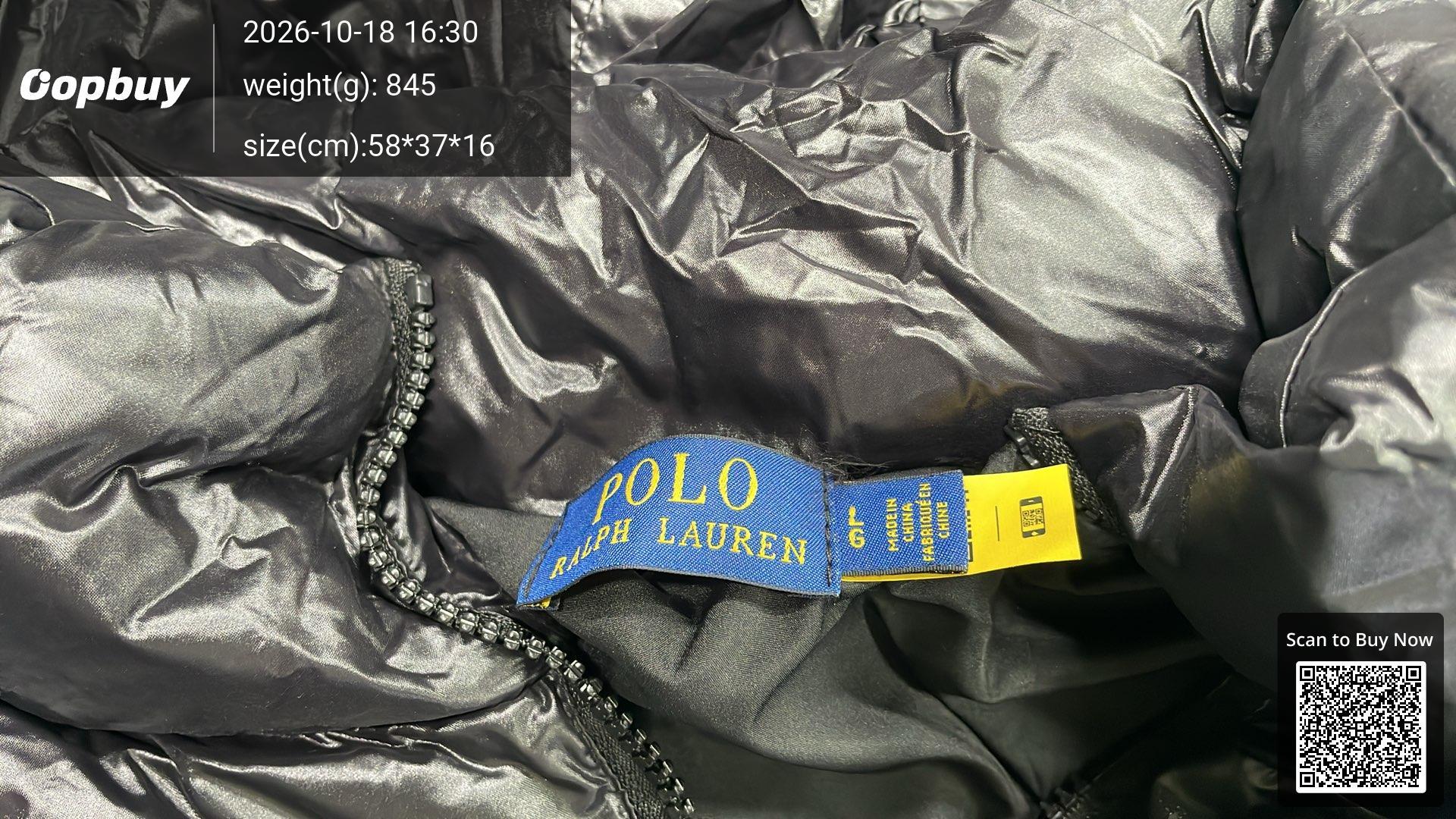 Foto QC 5 de Polo Ralph Lauren Down Jacket Hooded Black