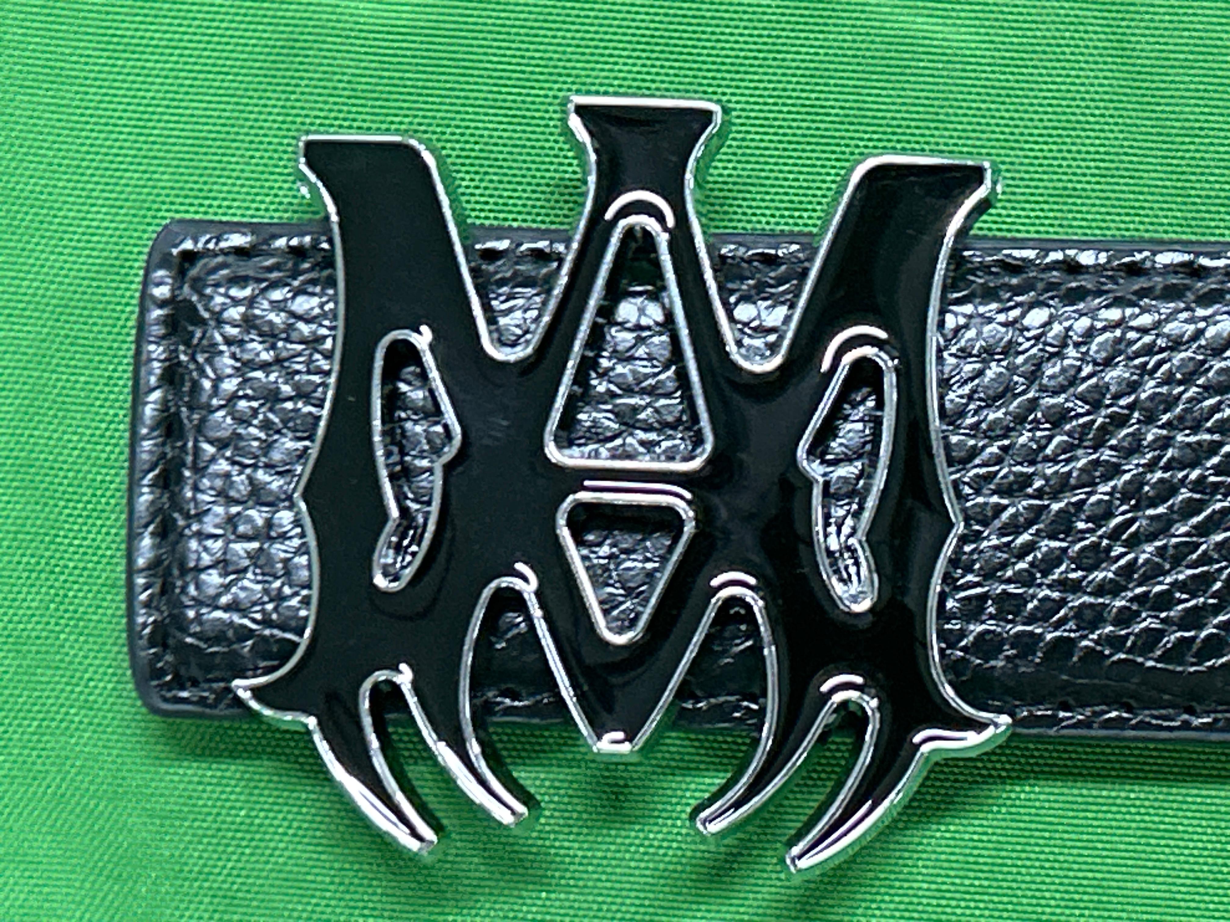 Foto QC 7 de Amiri Logo Buckle Belt Black