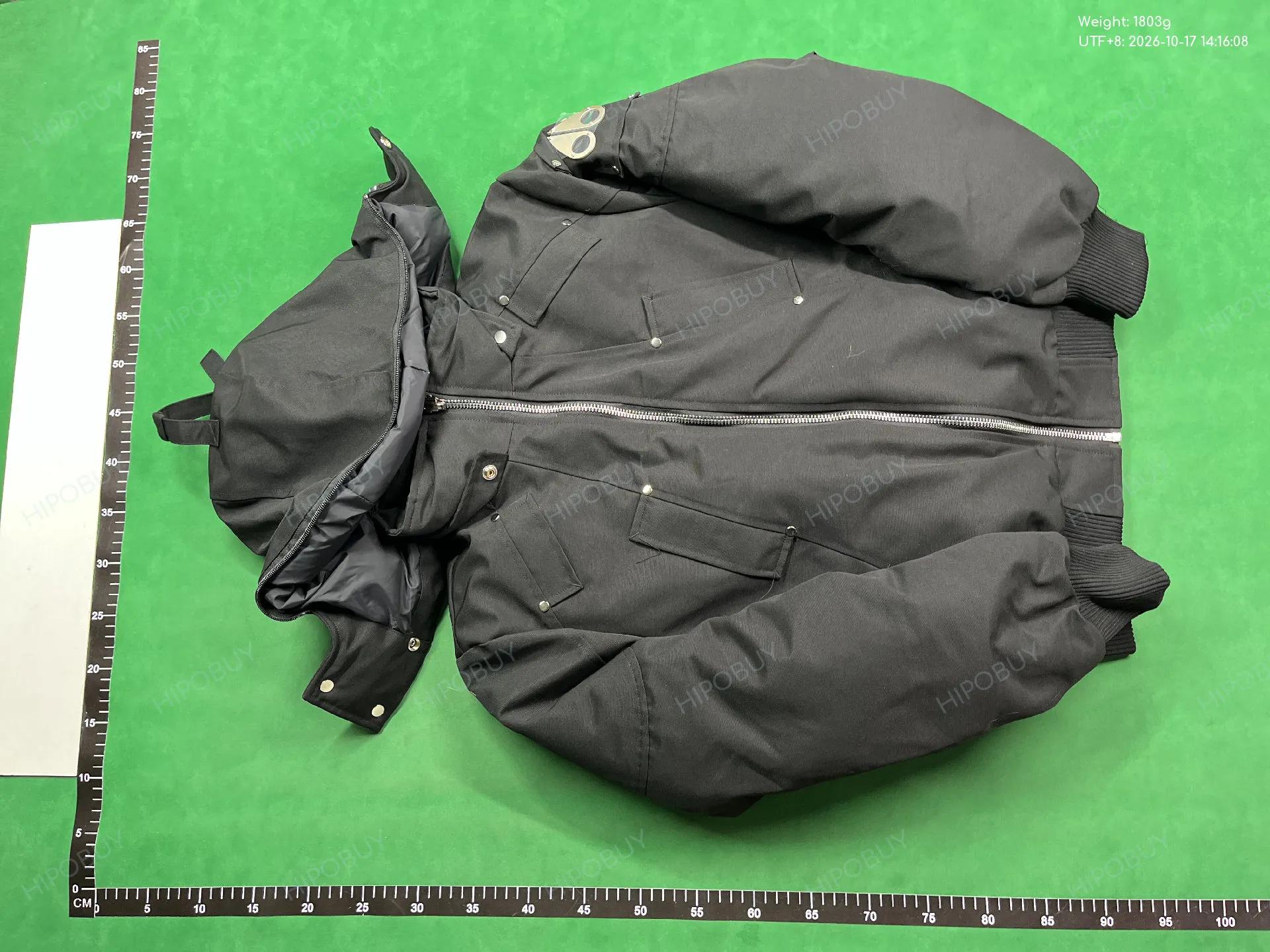 Foto QC 6 de Moose Knuckles Down Bomber Jacket Fur Hood Red