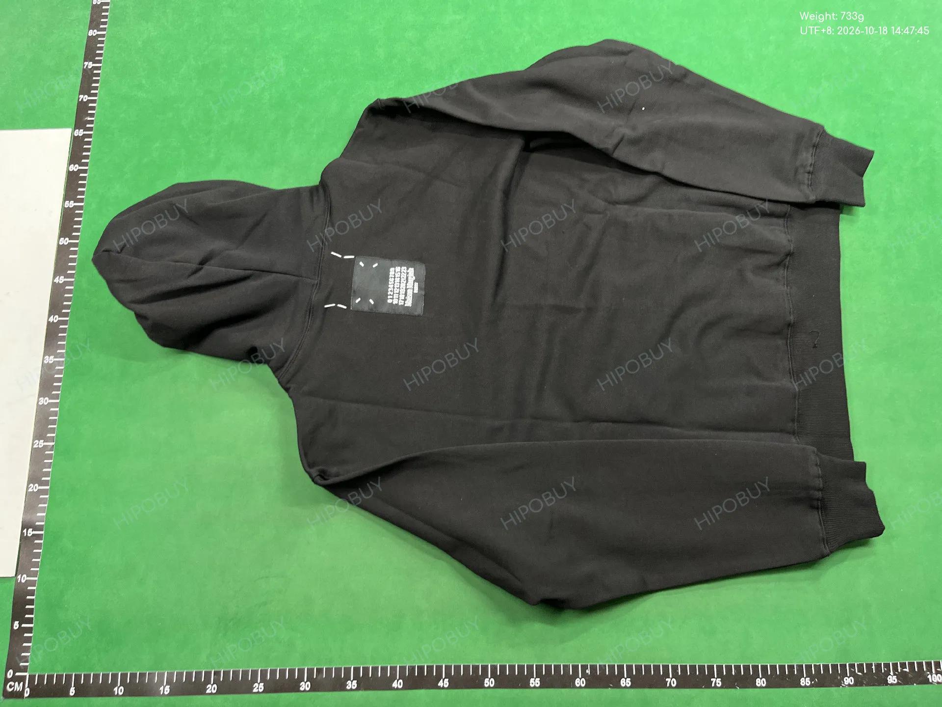 Foto QC 7 de Maison Margiela Logo Print Hoodie Sweater Black