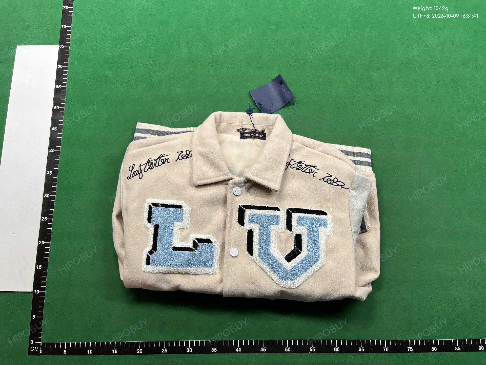 Foto QC 8 de Louis Vuitton Varsity Jacket Skeleton Embroidery Green White