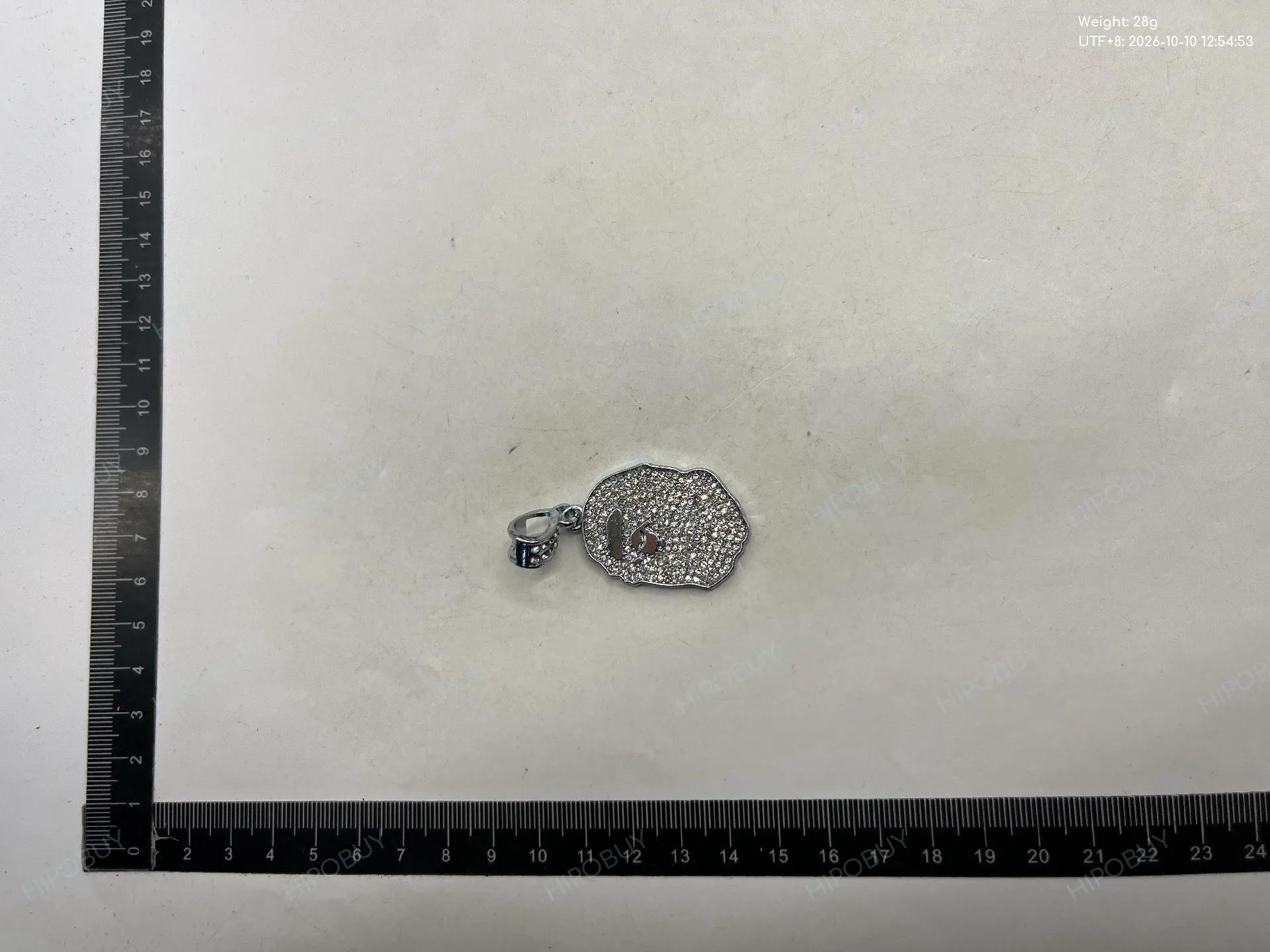 Foto QC 4 de Bape Necklace Metal Strass Silver