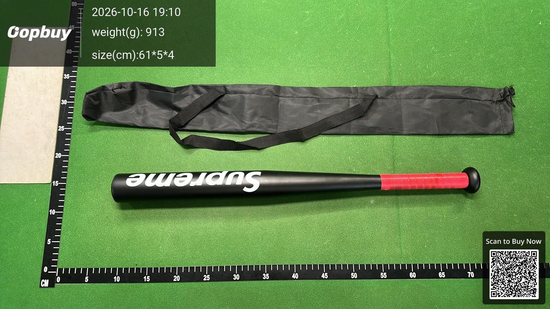 Foto QC 3 de Supreme Baseball Bat Black/Red Wood Baseball Bat