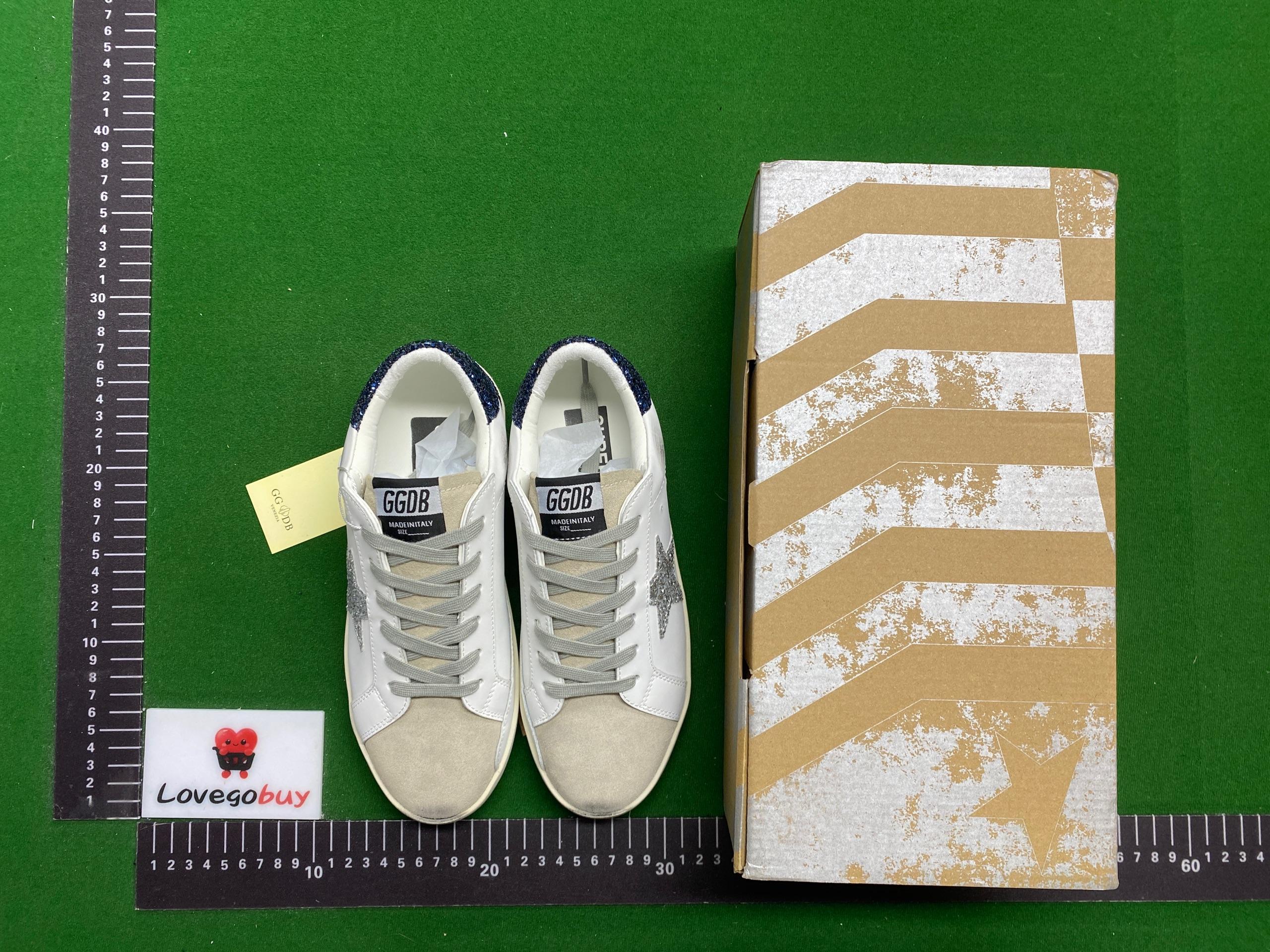 Foto QC 4 de Golden Goose Super-Star Low White Navy Blue Grey Suede Star