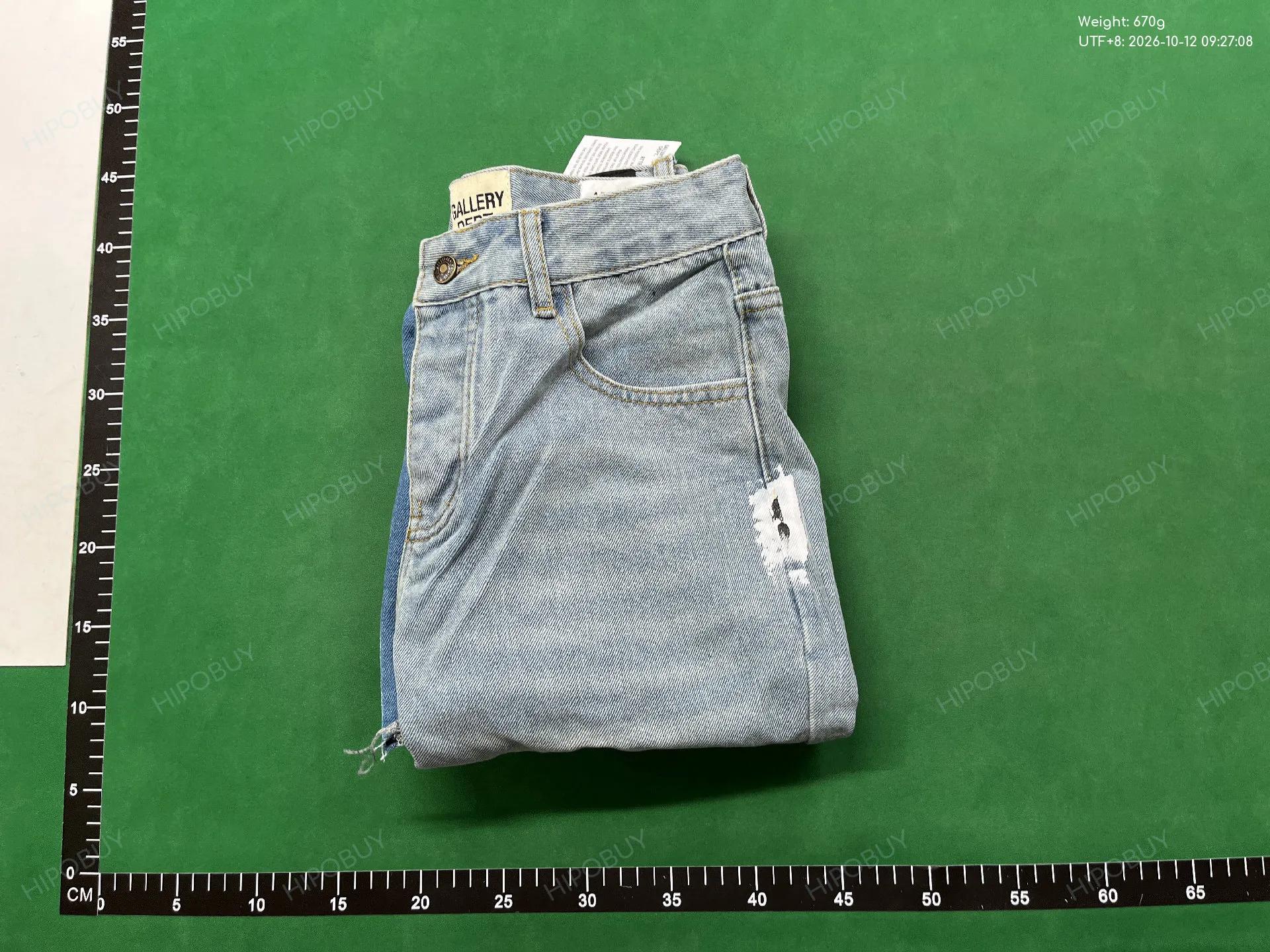 Foto QC 4 de Acne Studios Frayed Denim Jeans Straight Leg Light Blue
