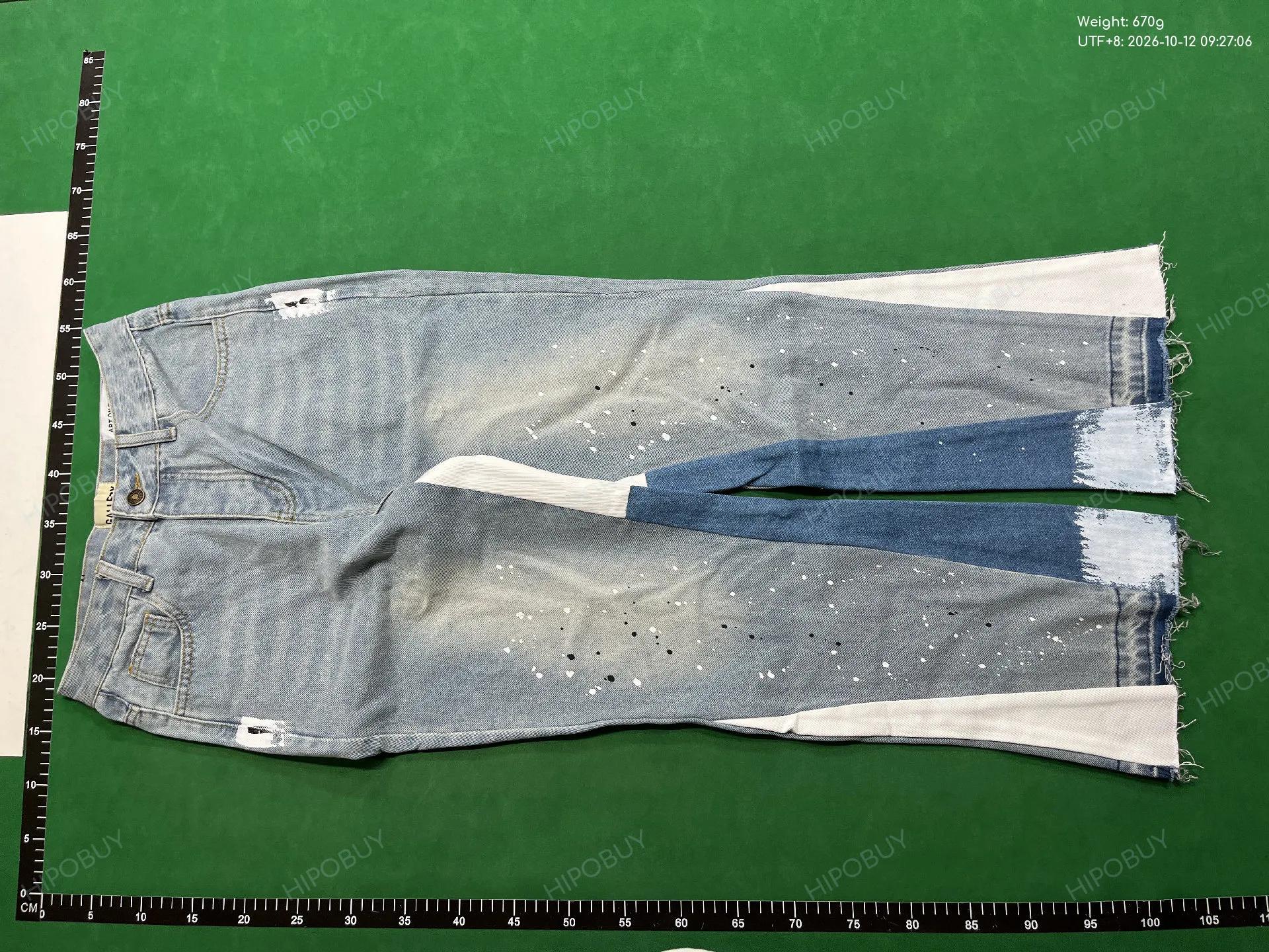 Foto QC 2 de Acne Studios Frayed Denim Jeans Straight Leg Light Blue