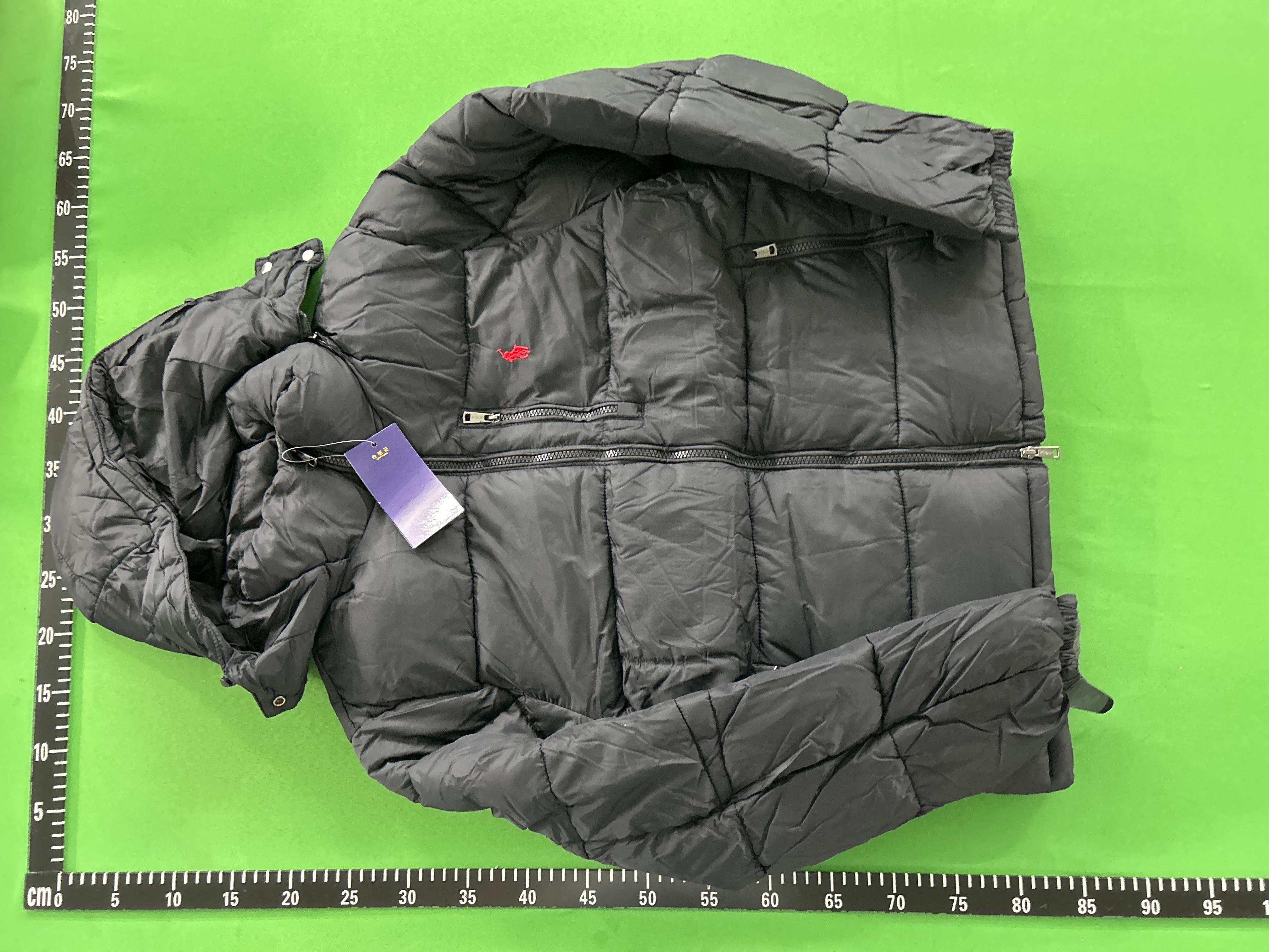 Foto QC 7 de Polo Ralph Lauren Puffer Jacket Detachable Hood Embroidered Pony Grey