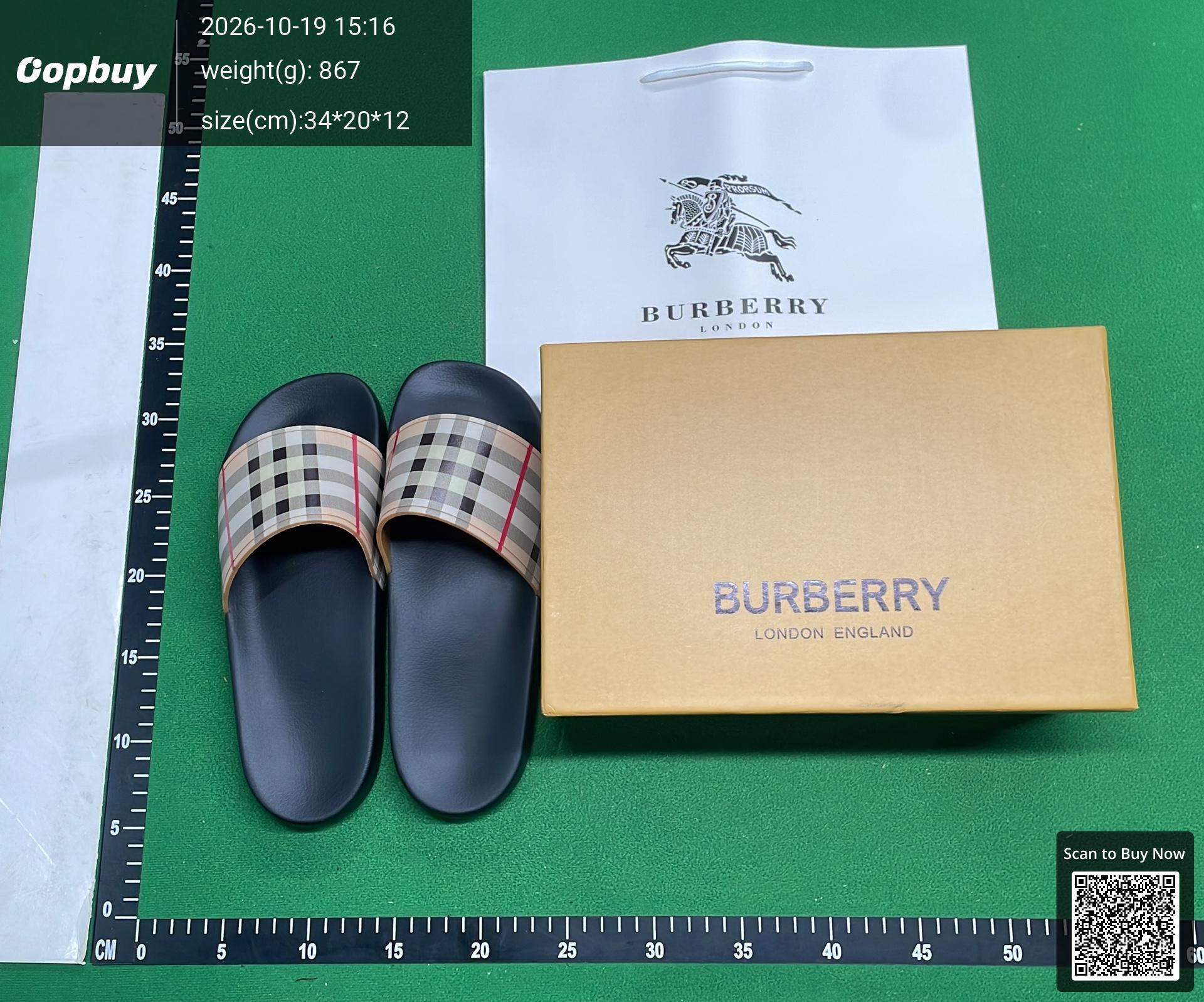 Foto QC 7 de Burberry Slide Rubber Vintage Check Archive Beige