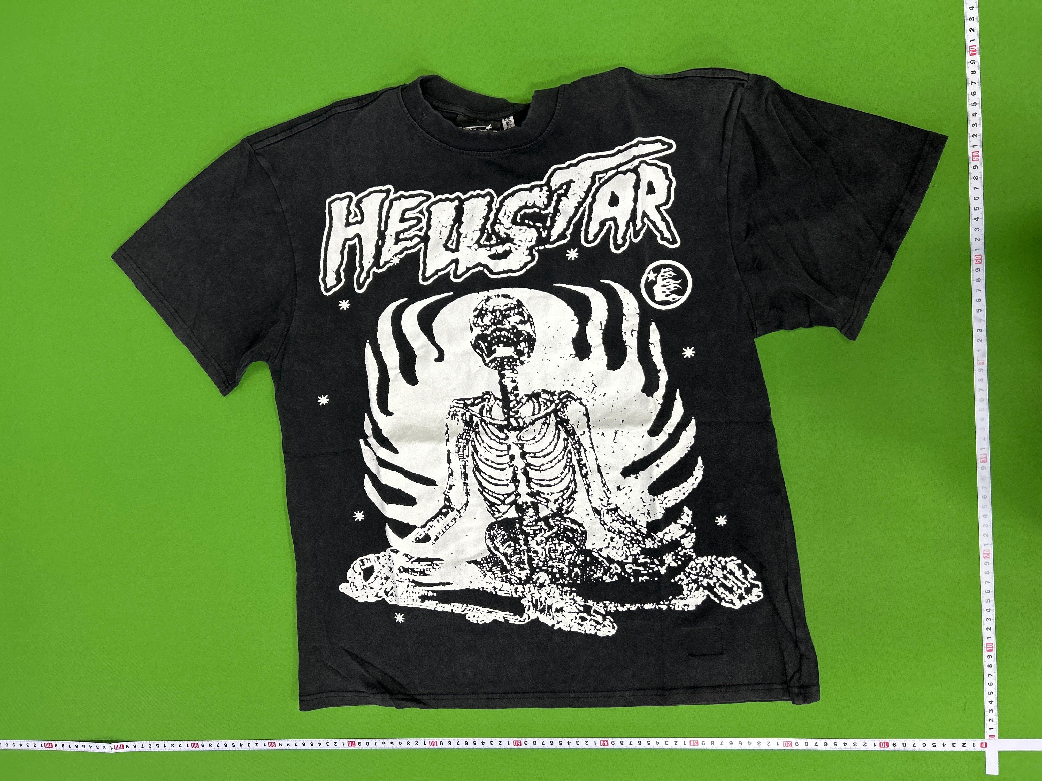 Foto QC 7 de Hellstar Yoga Skeleton T-shirt Washed Black