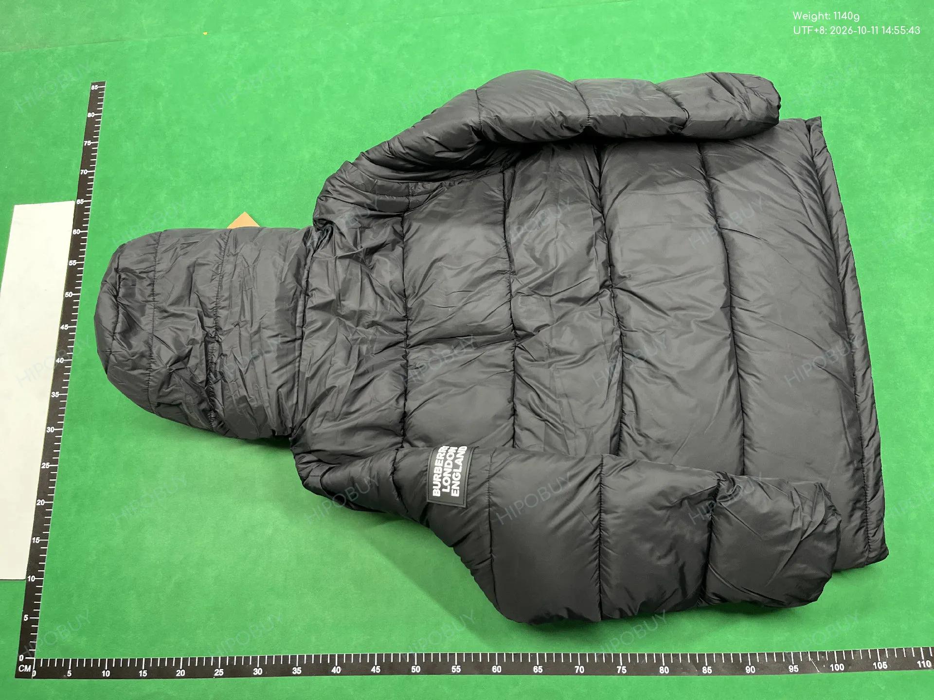 Foto QC 3 de Burberry Puffer Jacket Down Check Lining Black