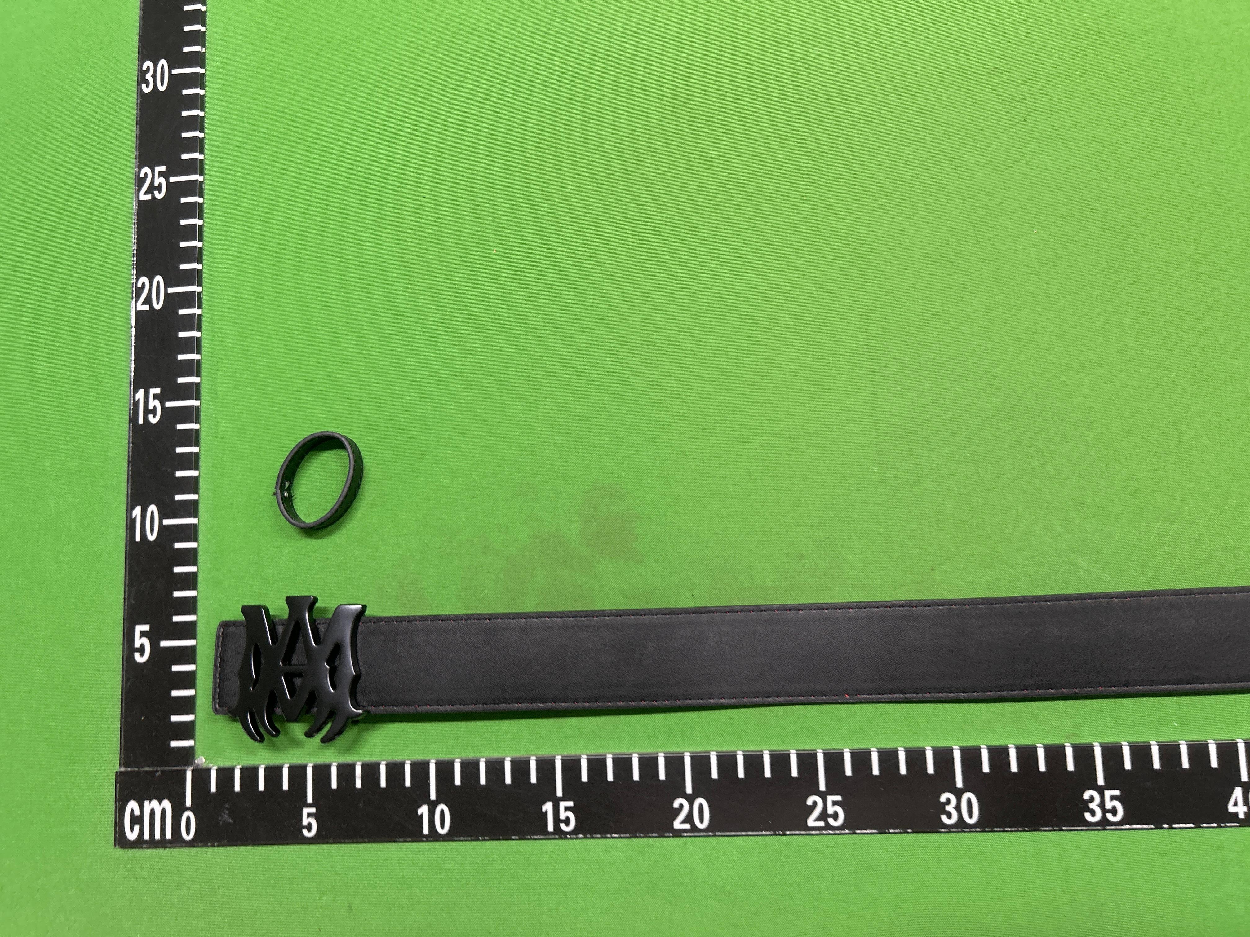 Foto QC 1 de Amiri Logo Buckle Belt Black