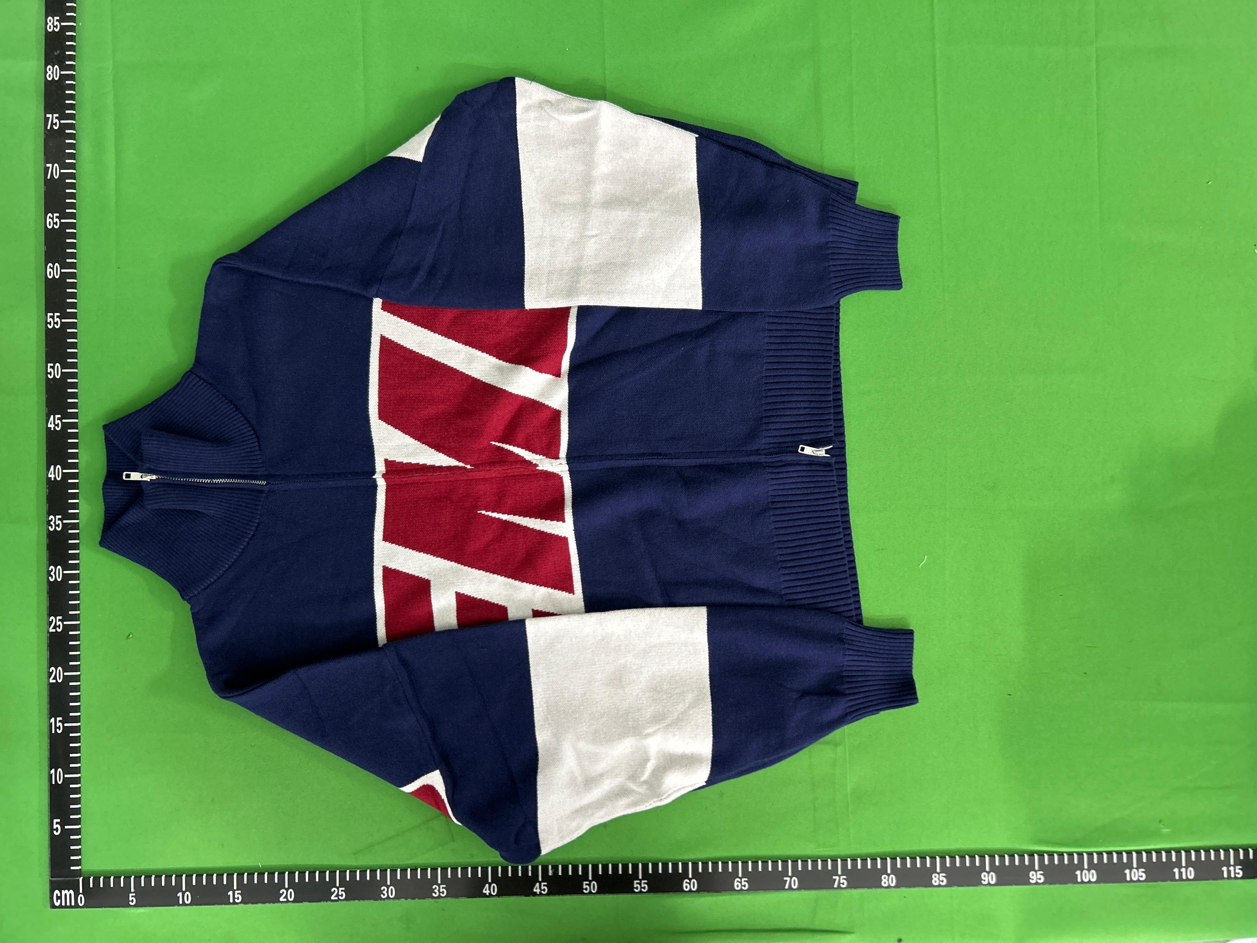 Foto QC 3 de Supreme Zip Sweater Logo Pattern Navy
