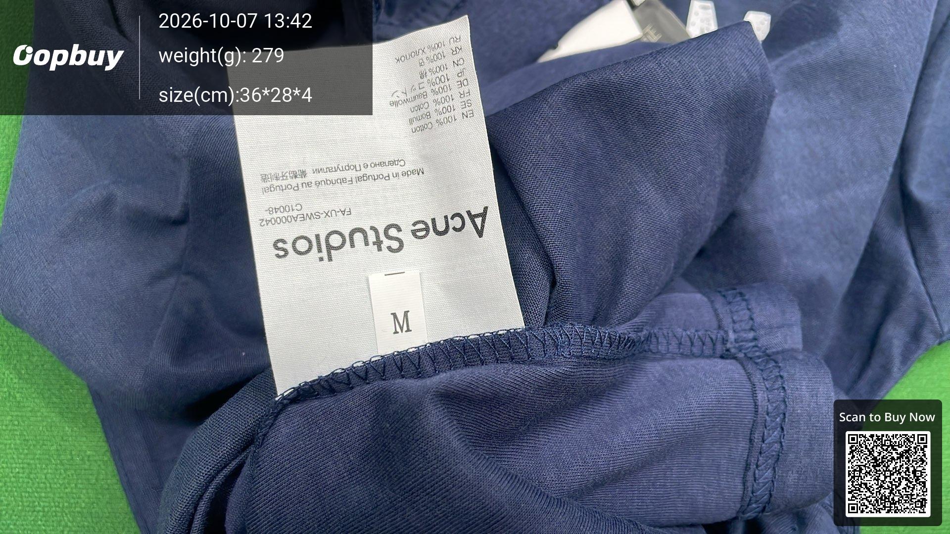 Foto QC 8 de Acne Studios T-shirt Stockholm 1996 Long-Sleeve Faded Black