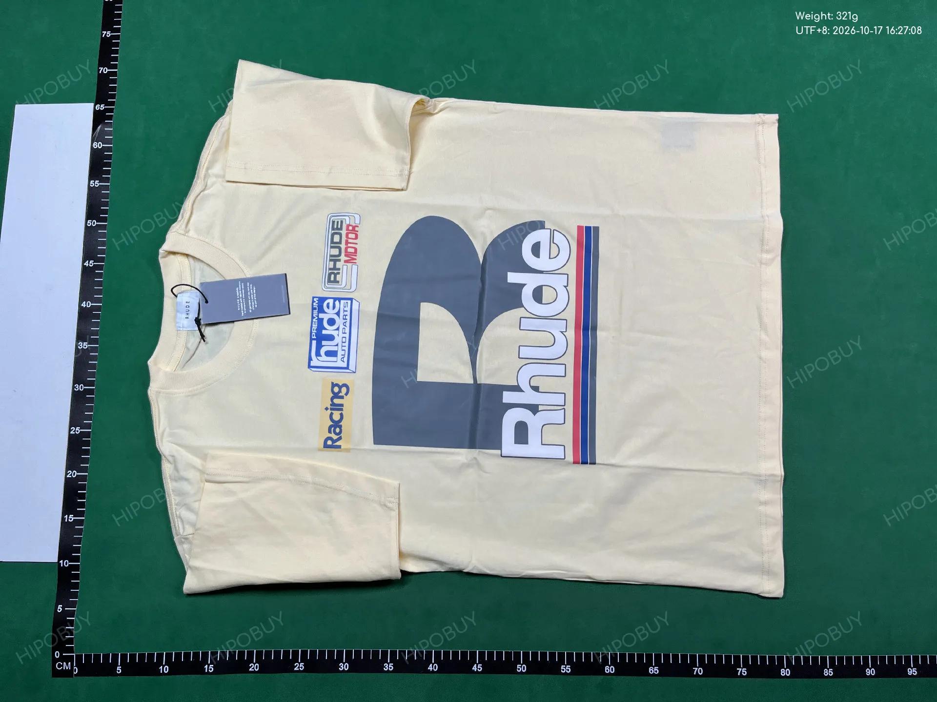 Foto QC 6 de Rhude T-shirt Lago Di Como Graphic Cream