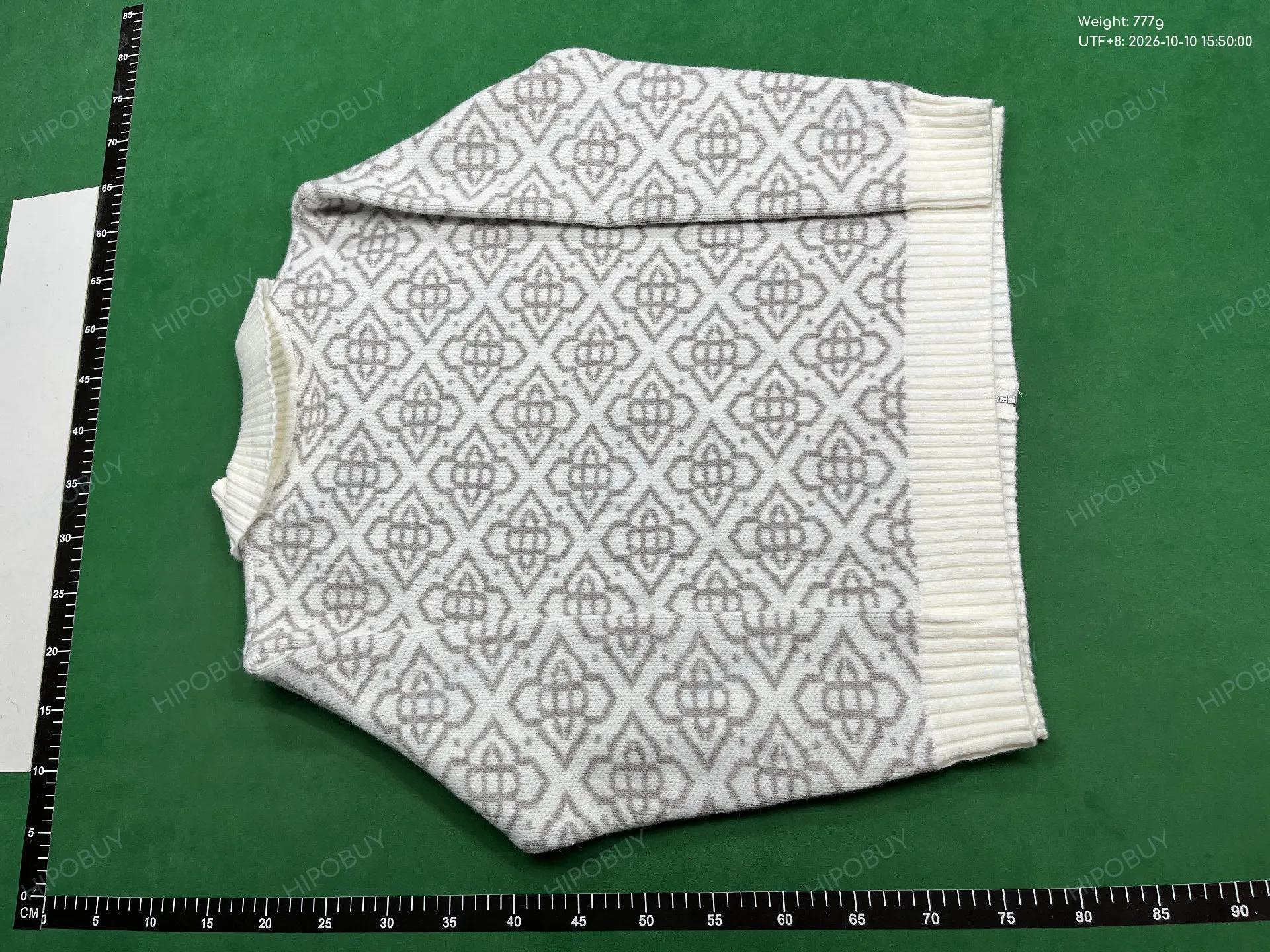 Foto QC 8 de Casablanca Monogram Zip Sweater Blue
