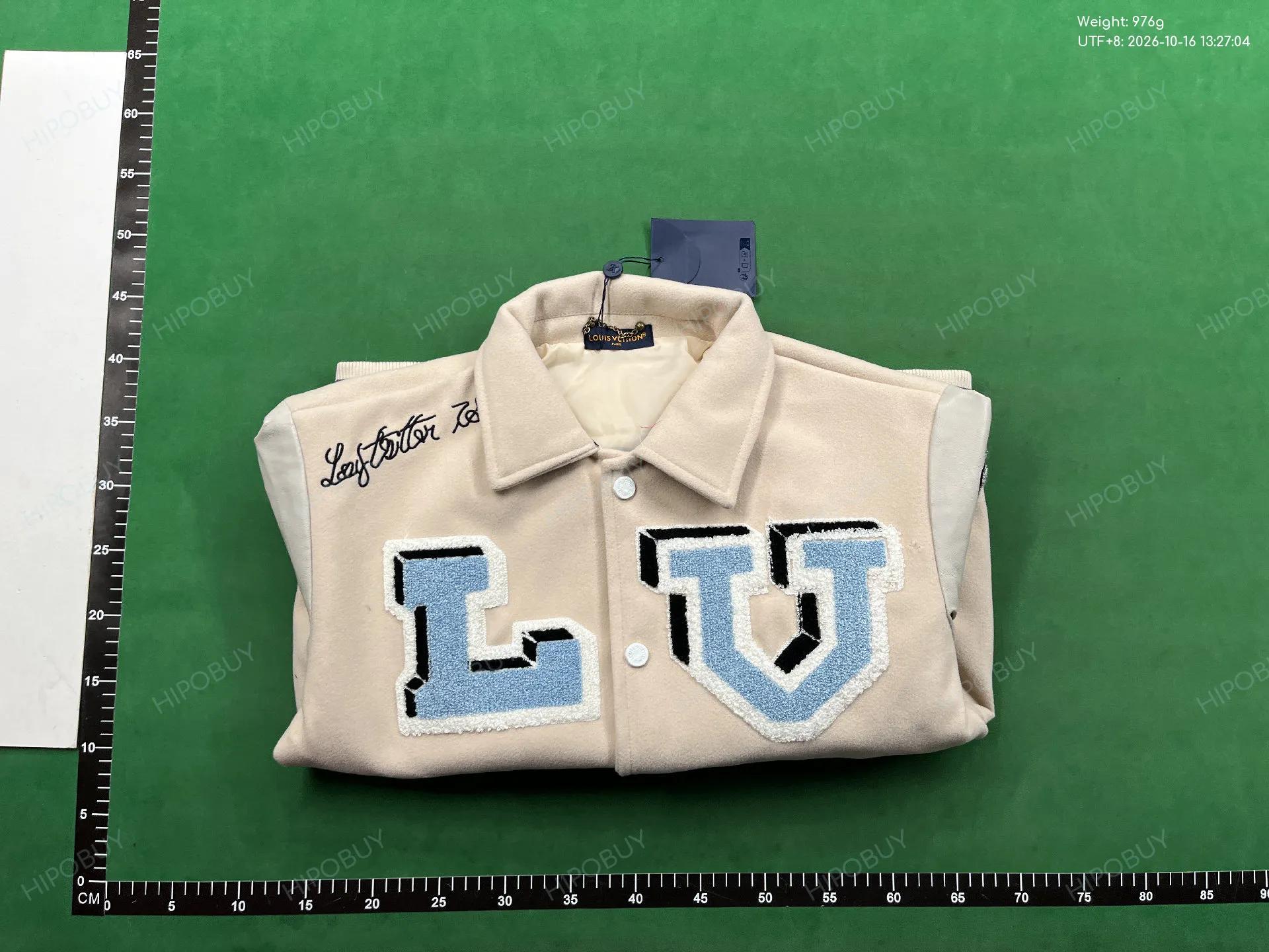 Foto QC 4 de Louis Vuitton Varsity Jacket Skeleton Embroidery Green White
