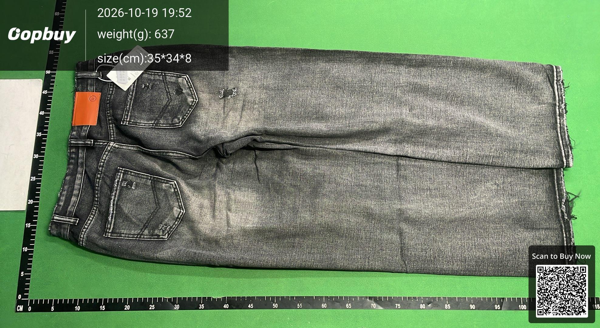 Foto QC 7 de Revenge Denim Shorts Distressed Raw Edge