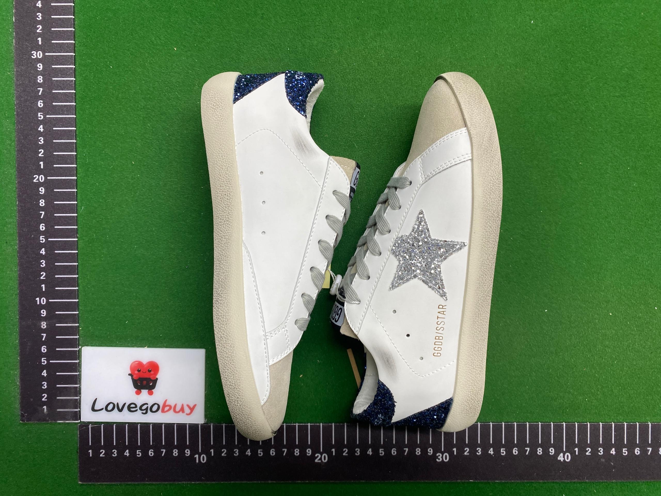 Foto QC 1 de Golden Goose Super-Star Low White Navy Blue Grey Suede Star