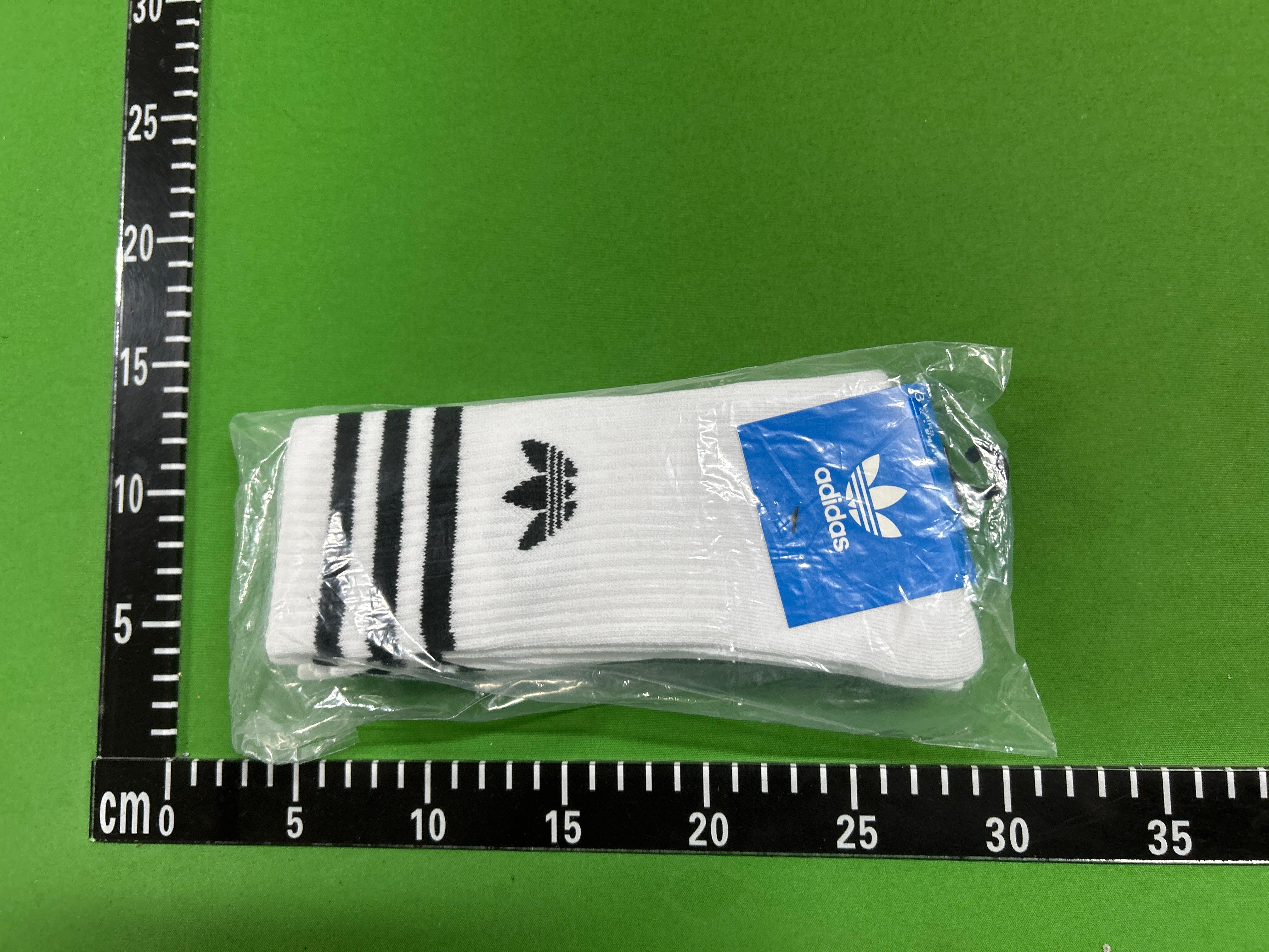 Foto QC 1 de adidas Originals Crew Socks 3-Stripes Trefoil Black White