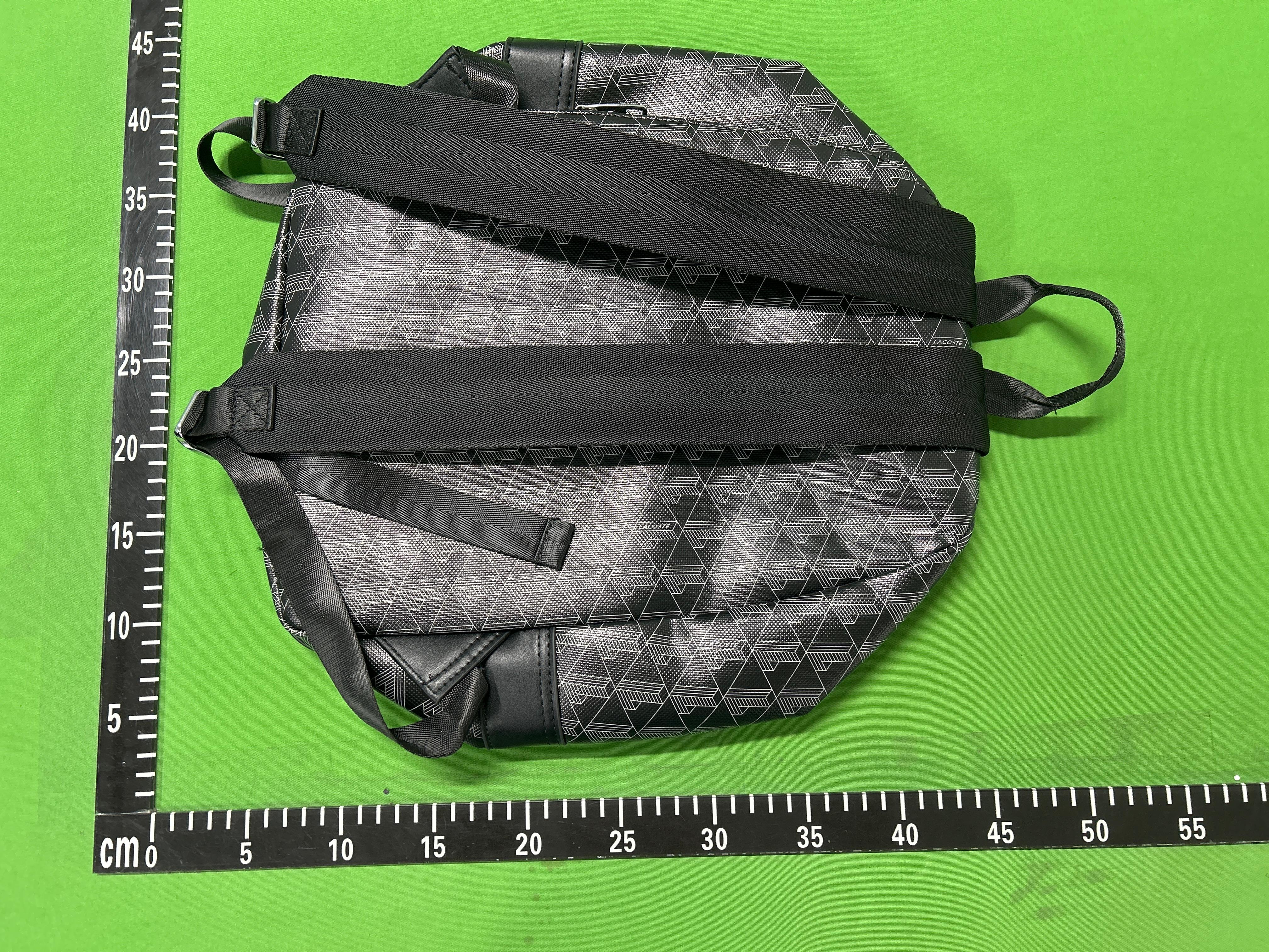 Foto QC 4 de Lacoste The Blend Monogram Backpack Black Canvas