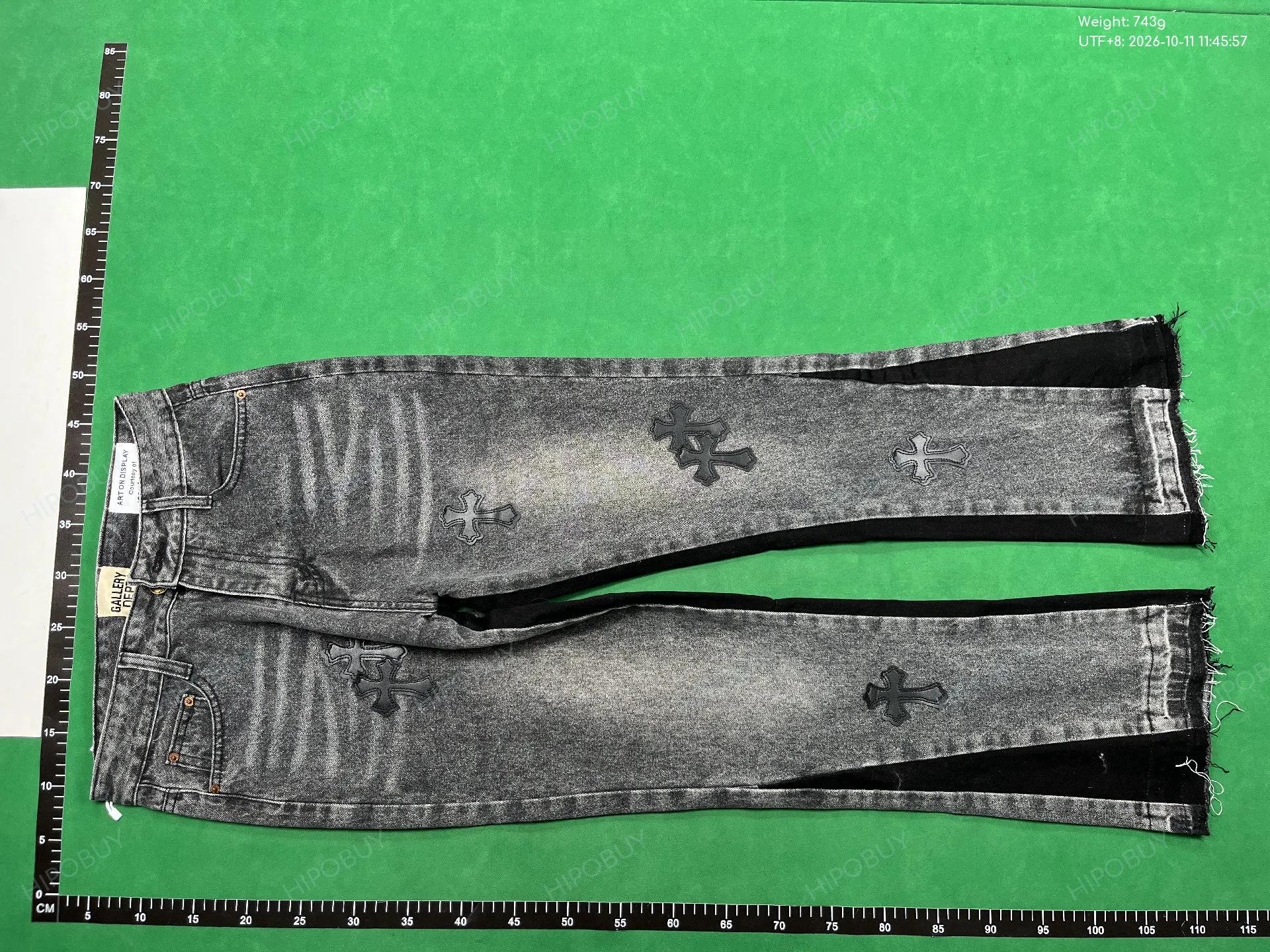 Foto QC 6 de Acne Studios Frayed Denim Jeans Straight Leg Light Blue