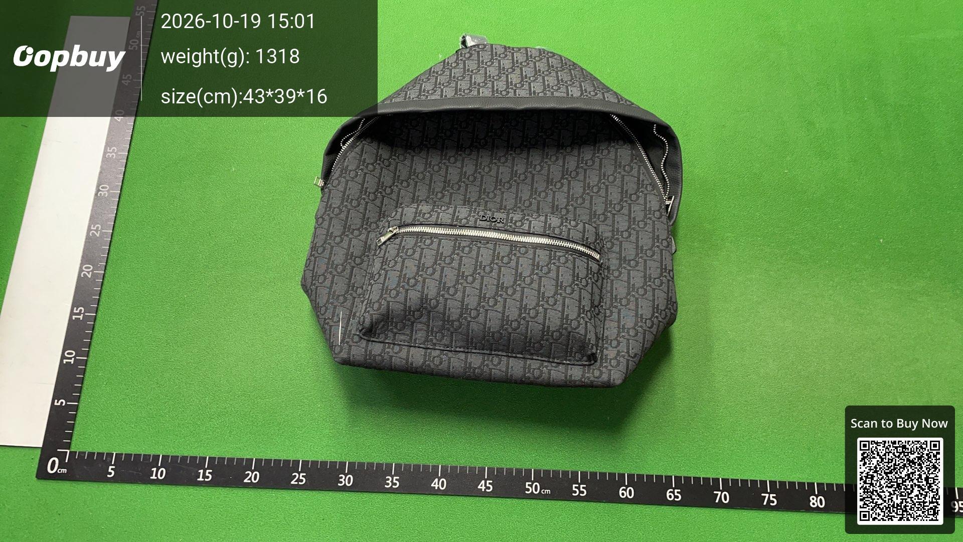 Foto QC 3 de Dior Rider Backpack Beige and Black Dior Oblique Jacquard