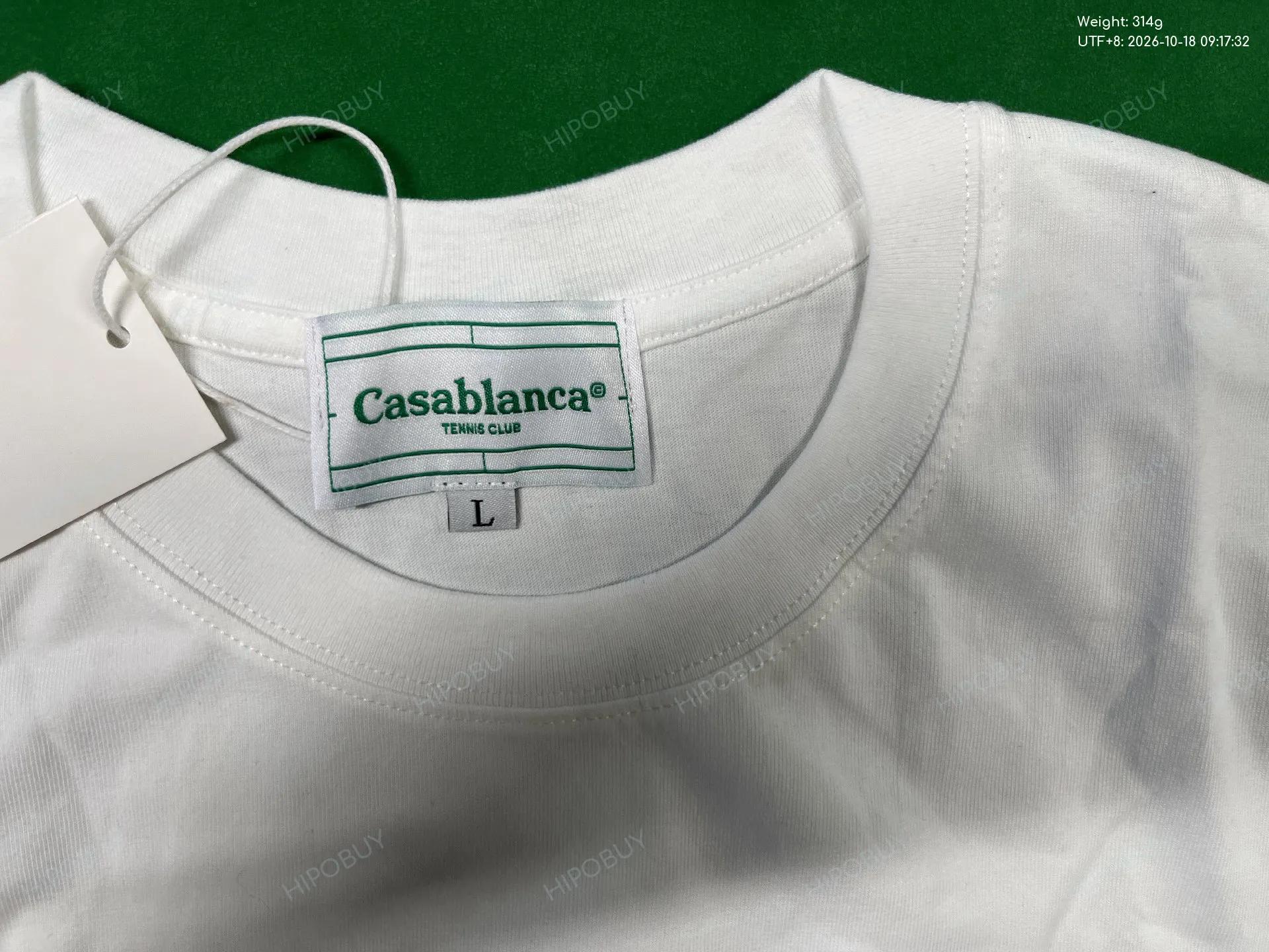 Foto QC 4 de Casablanca Tennis Club T-shirt Casa Triangle Print Black