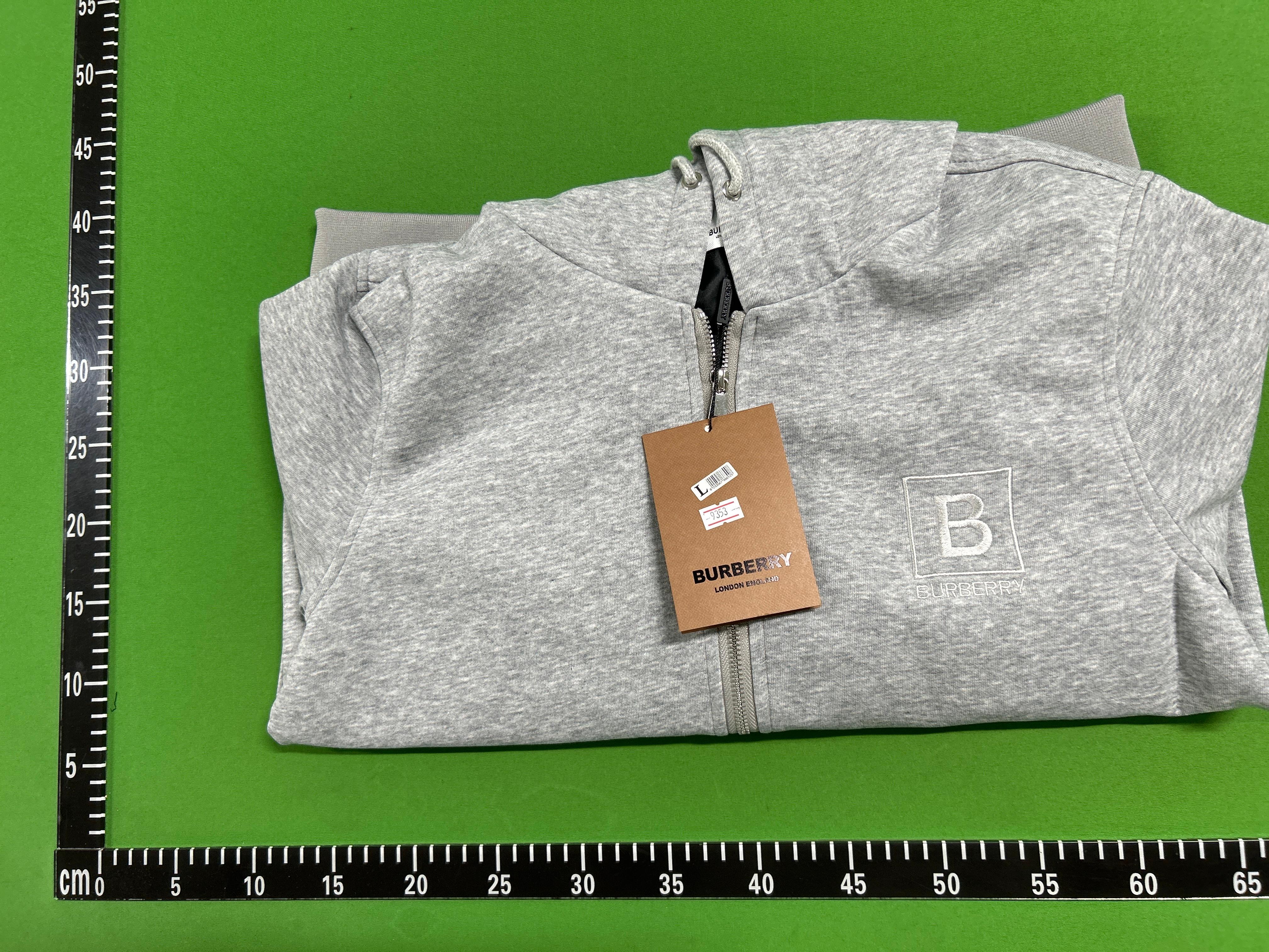 Foto QC 3 de Burberry Zip Sweater Check Lined Hoodie Grey