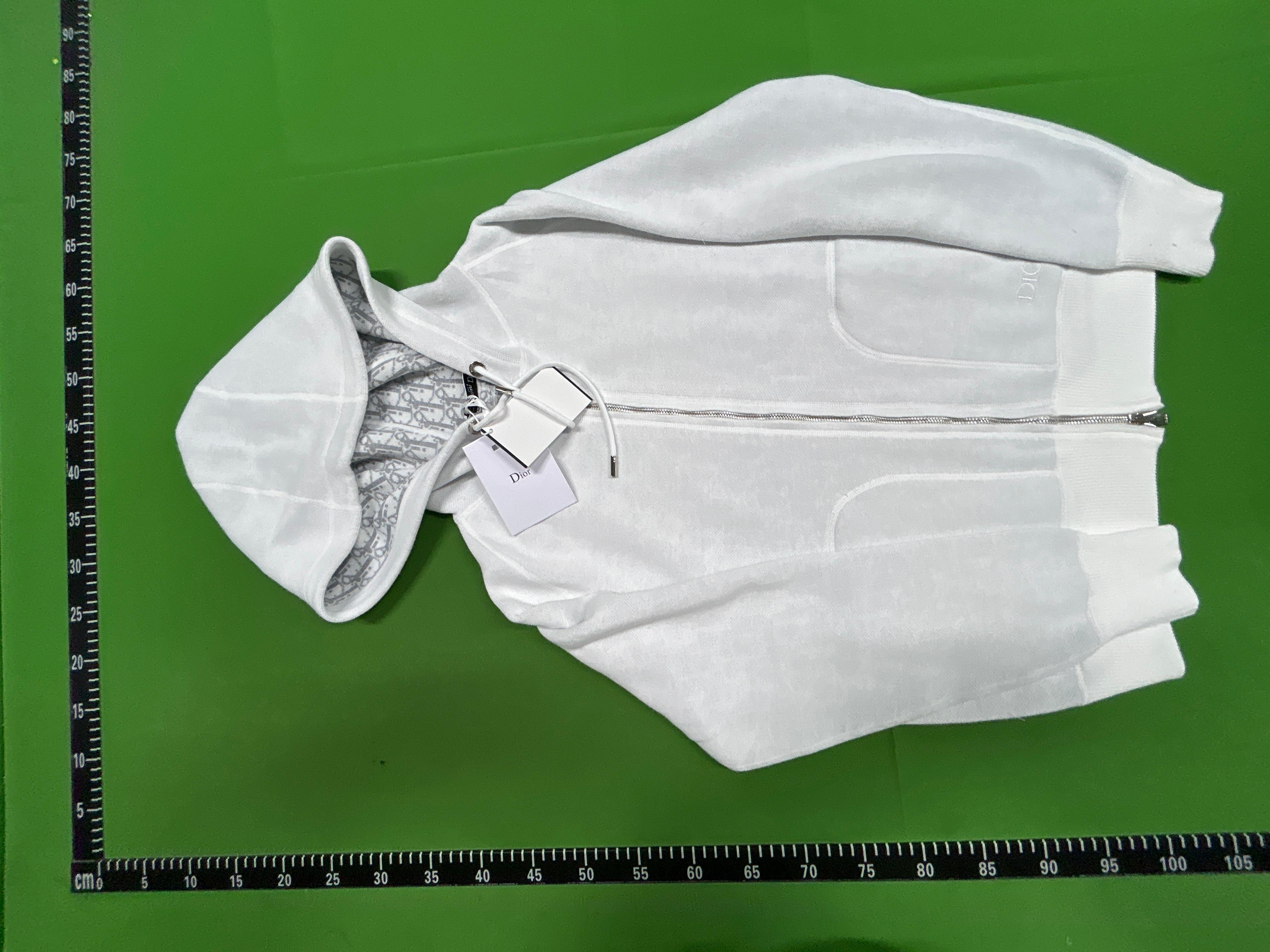 Foto QC 2 de Dior Zip Sweater Reversible Dior Oblique Hooded White