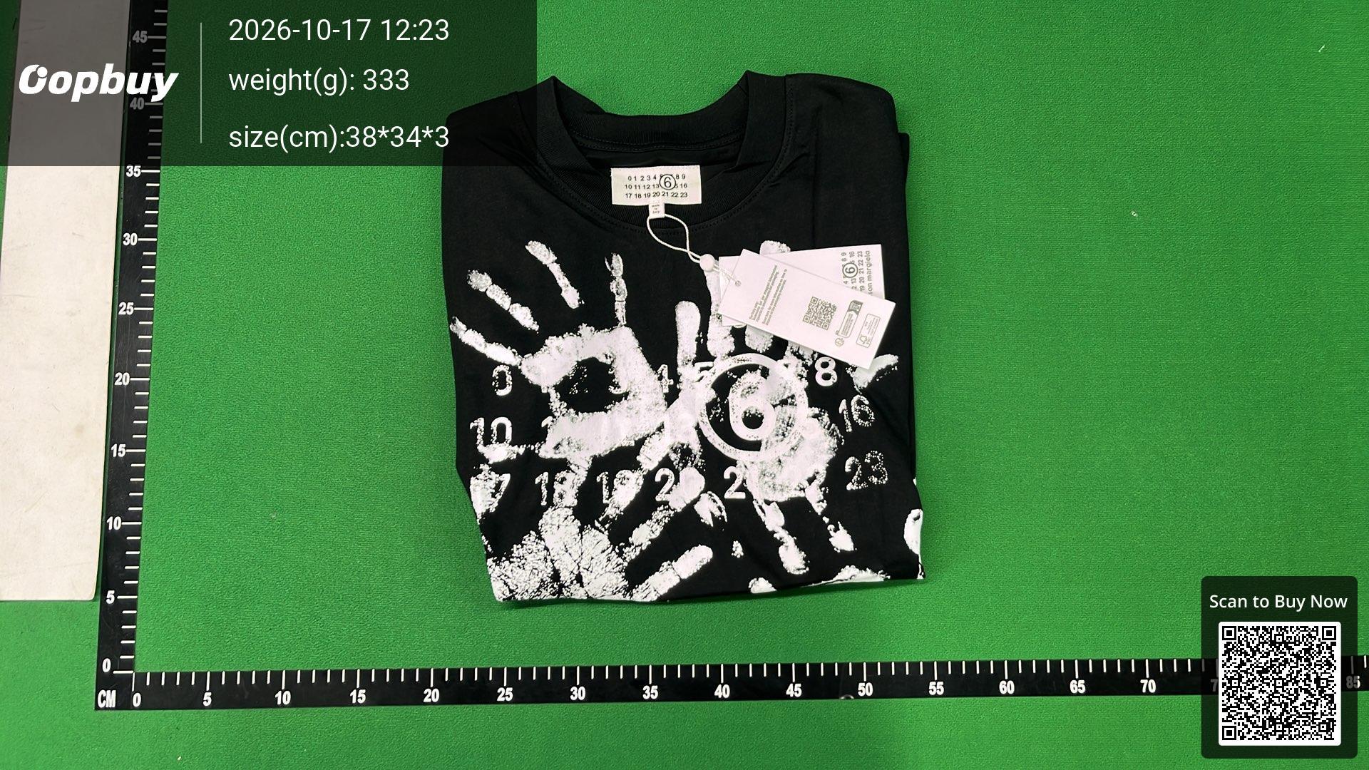Foto QC 3 de Maison Margiela MM6 Numeric Logo T-shirt Black