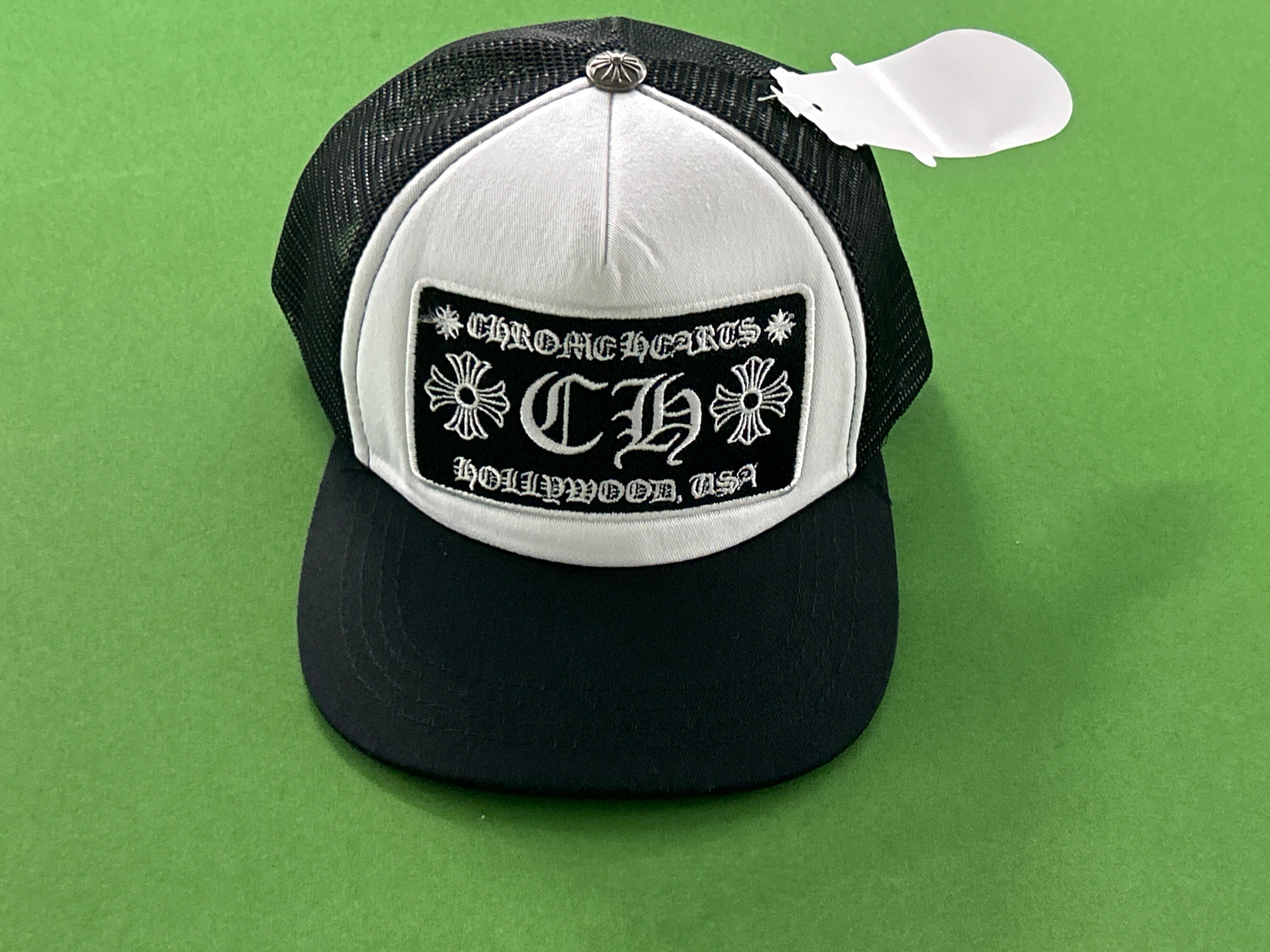 Foto QC 3 de Chrome Hearts Triple Cross Trucker Hat Black/White