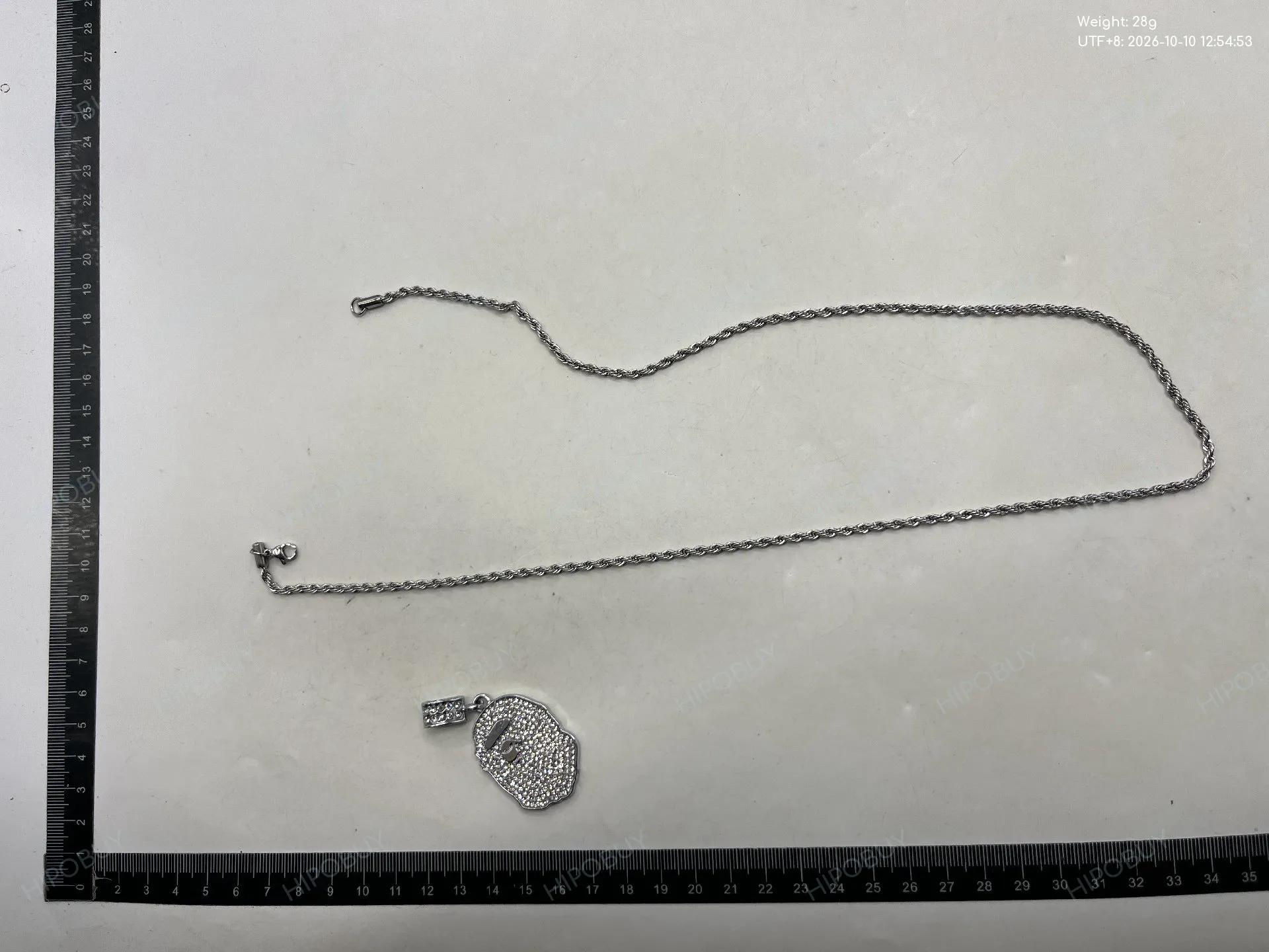 Foto QC 6 de Bape Necklace Metal Strass Silver