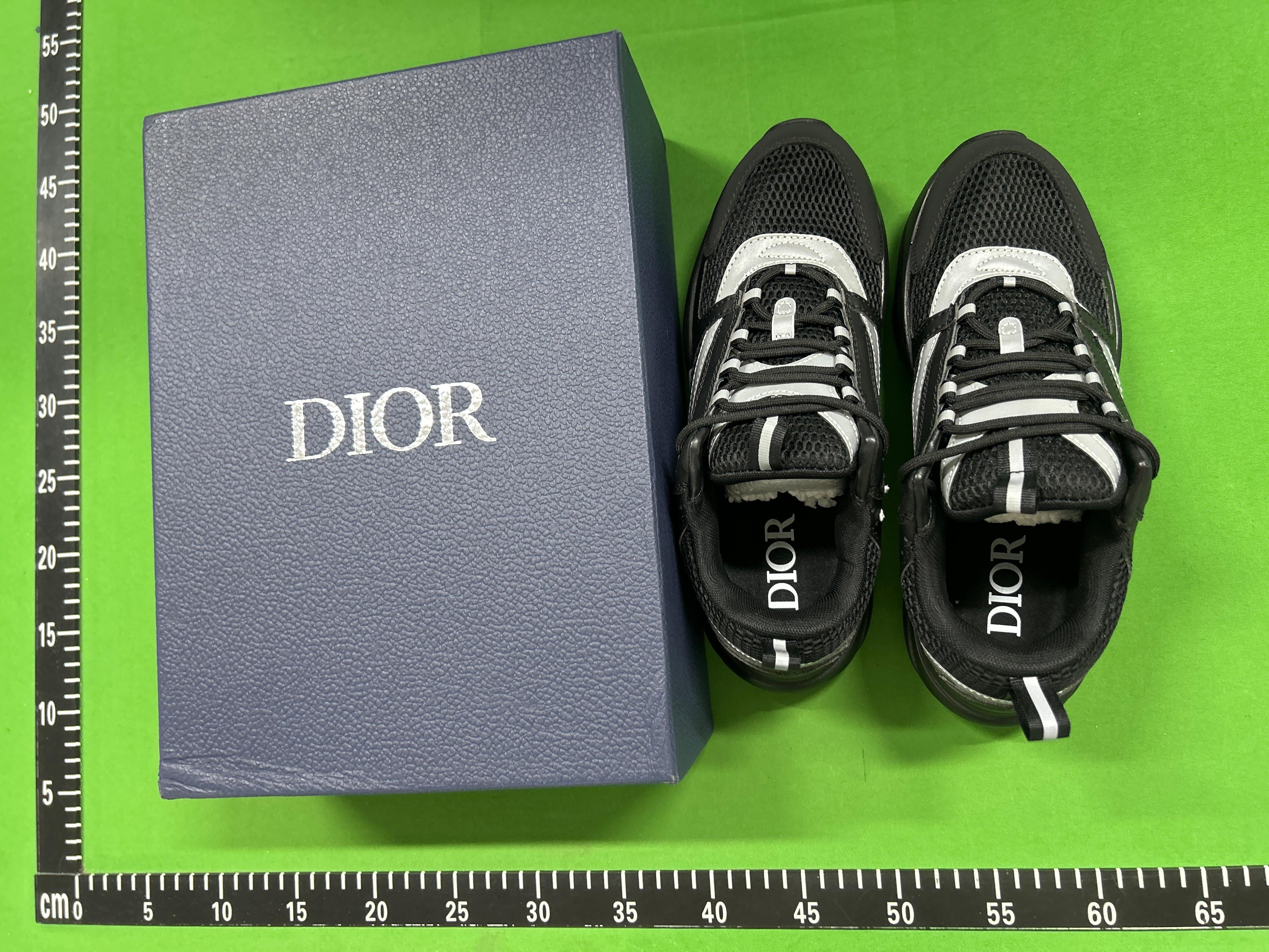 Foto QC 2 de Dior B22 Sneakers Mesh Leather Black White