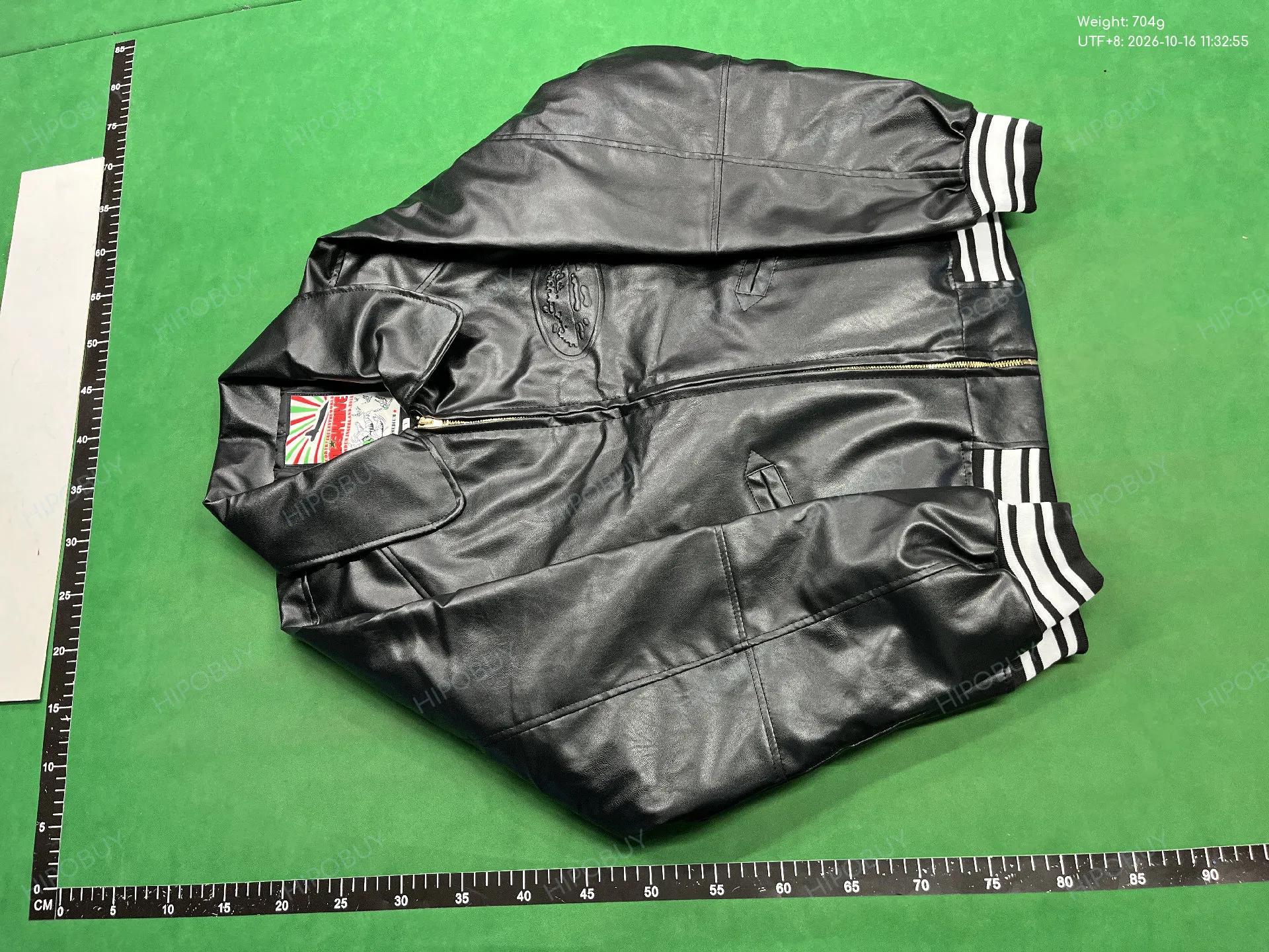 Foto QC 6 de Unbranded 24SS American Style Bomber Jacket Retro PU Leather Black
