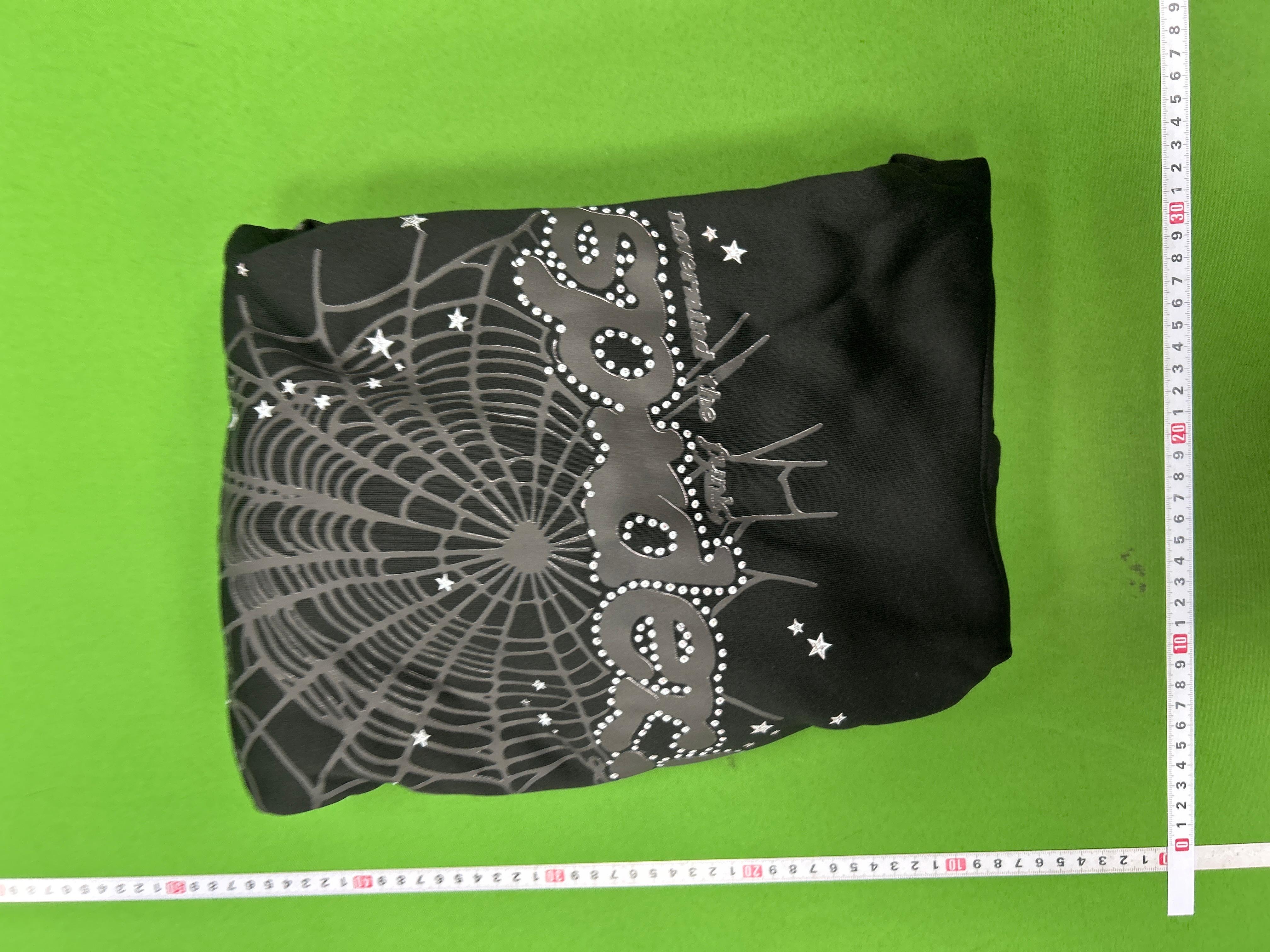Foto QC 5 de sp5der Spider Web Print Hoodie Black