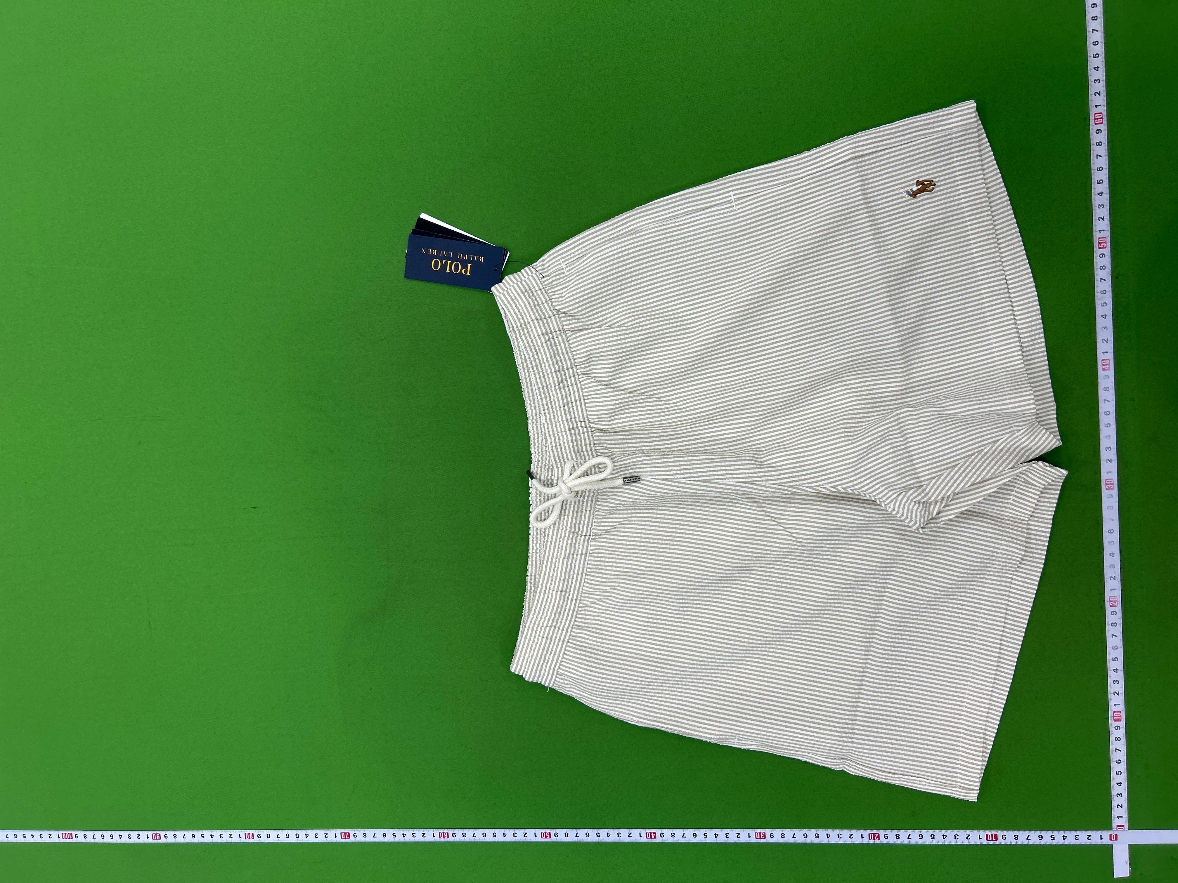 Foto QC 3 de Polo Ralph Lauren Traveller Board Shorts Classic Fit Seersucker Blue White Striped