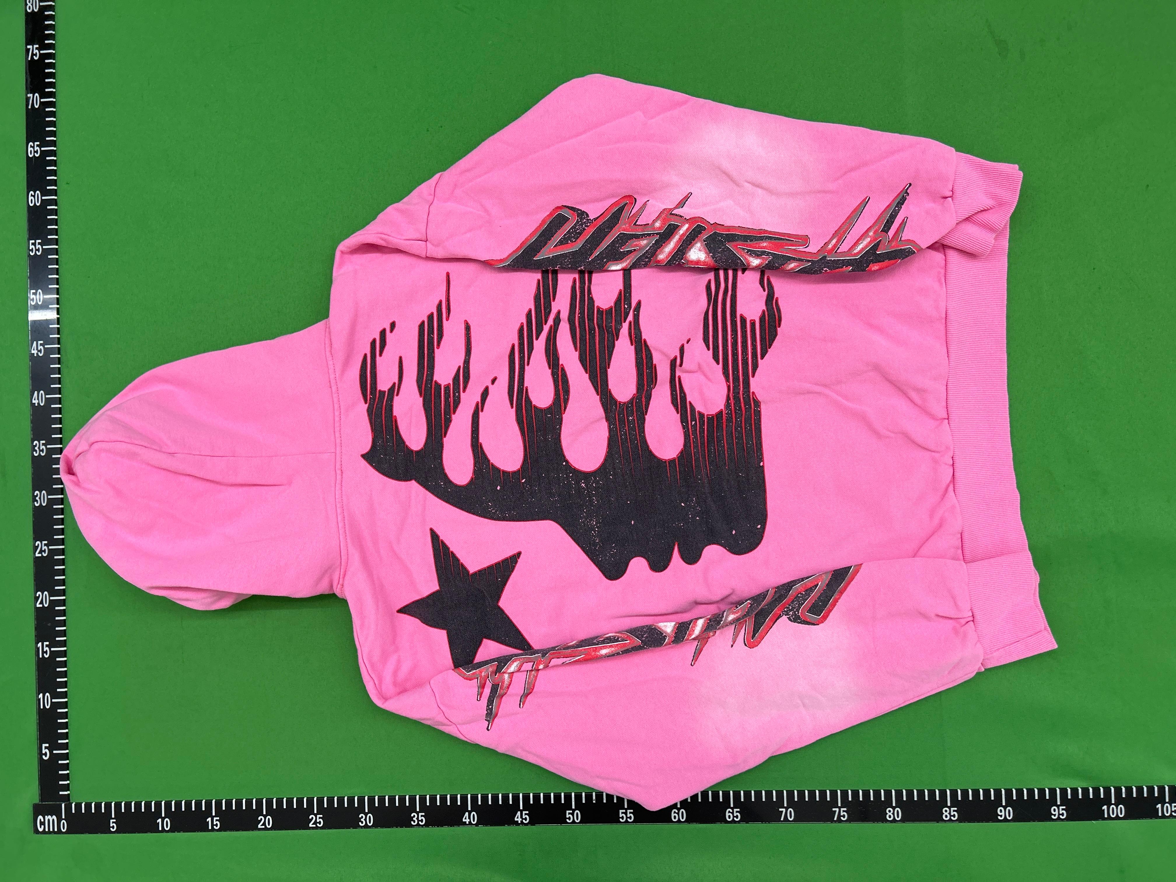 Foto QC 4 de Hellstar Hoodie Sports Logo Flame Zip Up Washed Blue