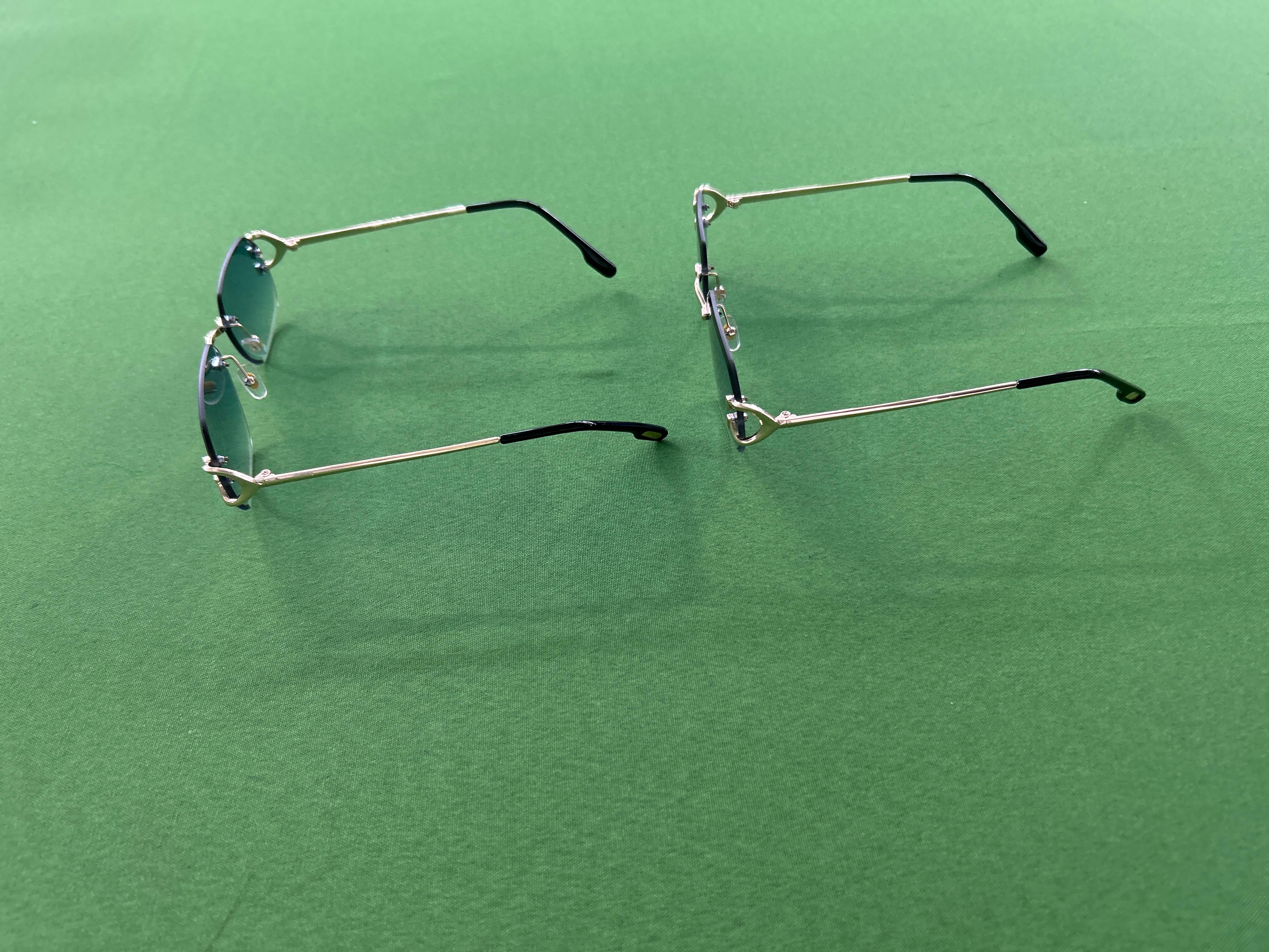 Foto QC 5 de Cartier Signature C de Cartier Rimless Geometric-Frame Metal Eyeglasses Gold Clear (CT0344O-001)