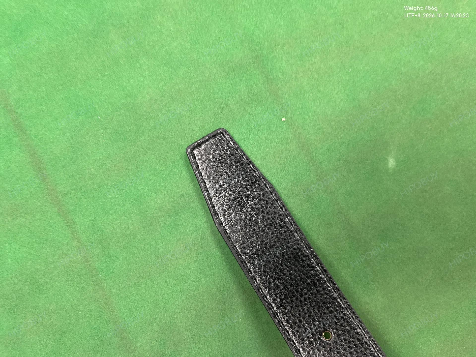 Foto QC 1 de Loewe Anagram Reversible Belt Tan Pebble Grain