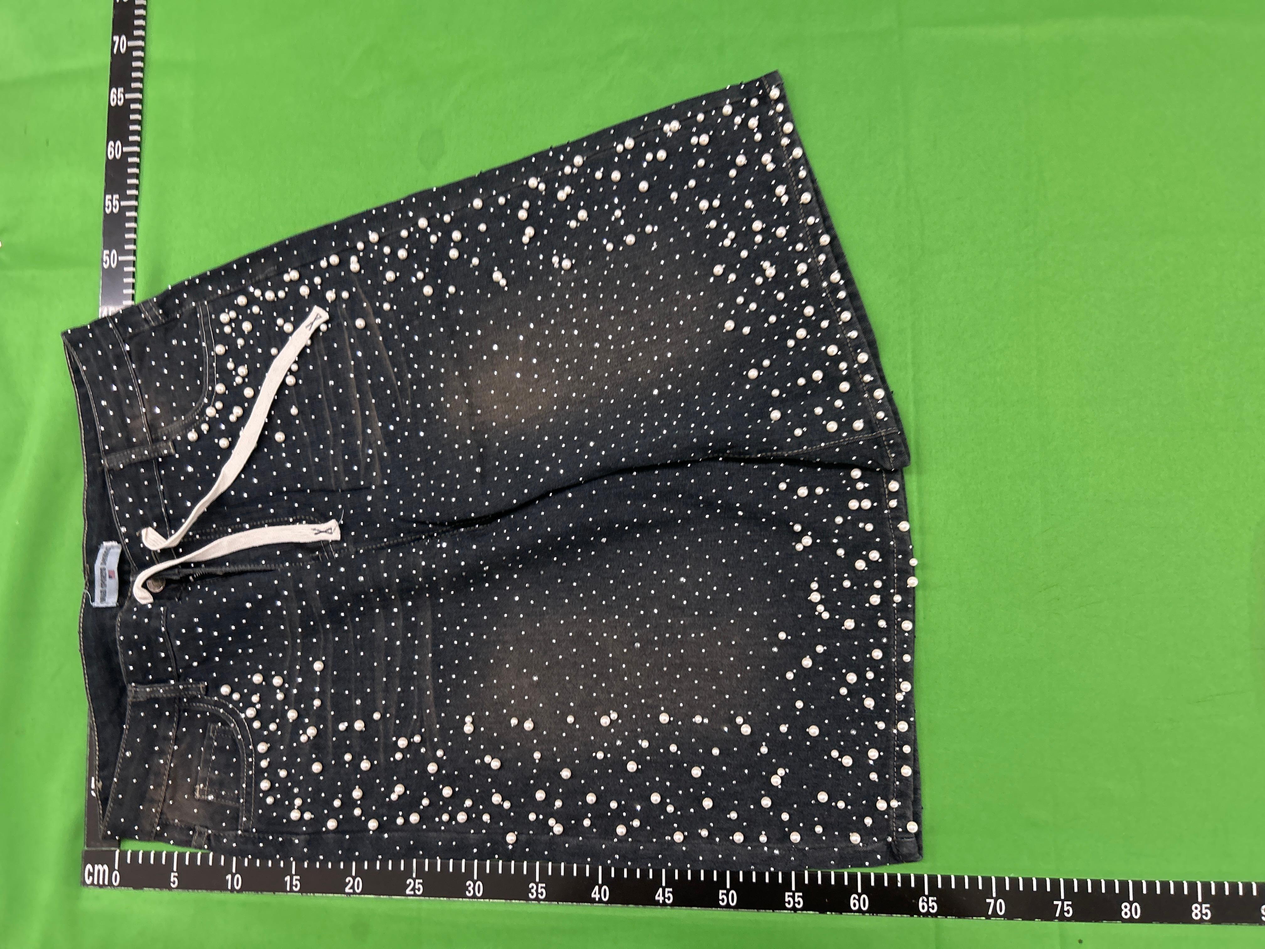 Foto QC 3 de Vale Sports Division Valley Denim Shorts Patchwork Studded Black