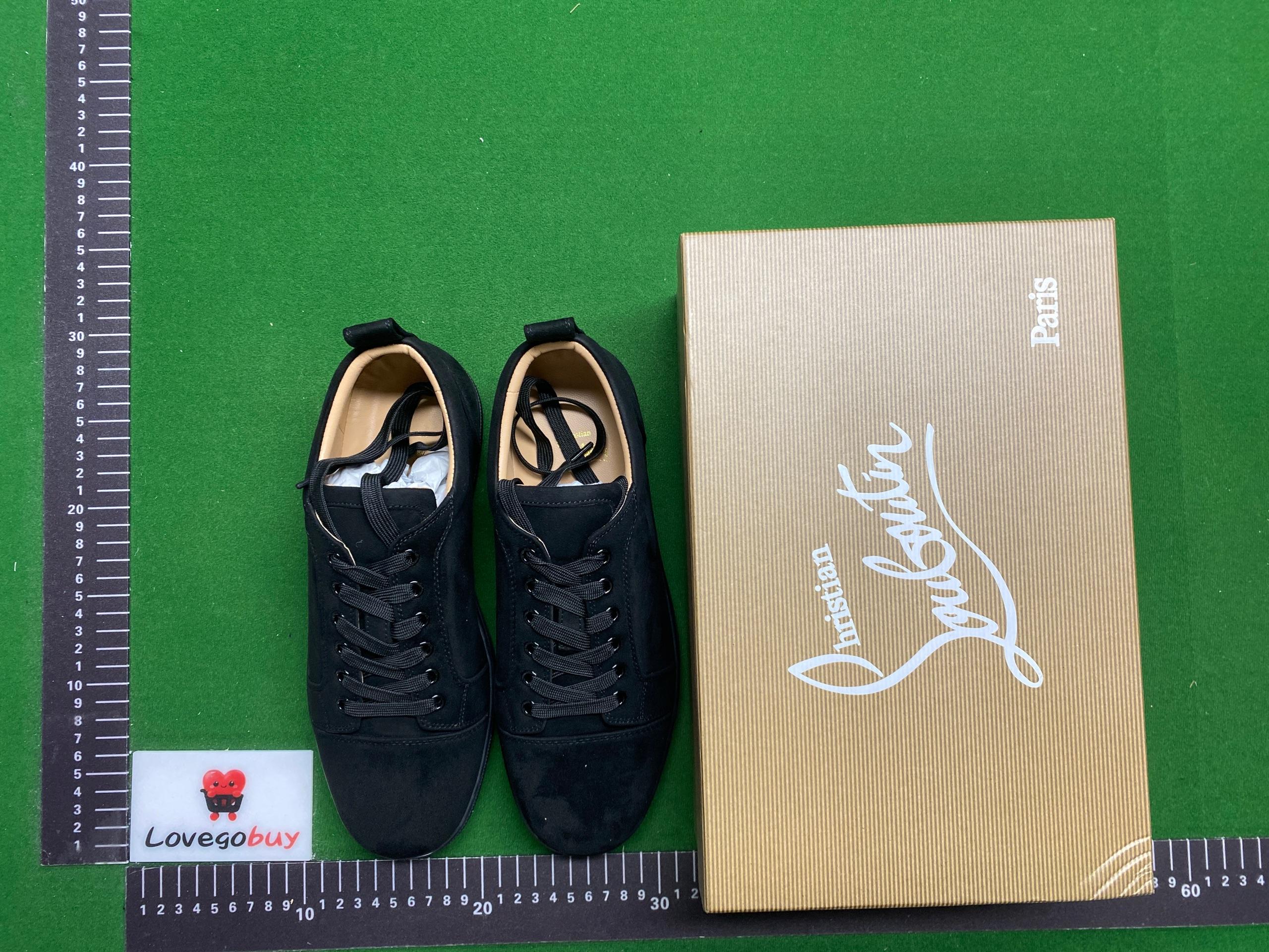 Foto QC 4 de Christian Louboutin Louis Junior Grained Leather Low Top Black
