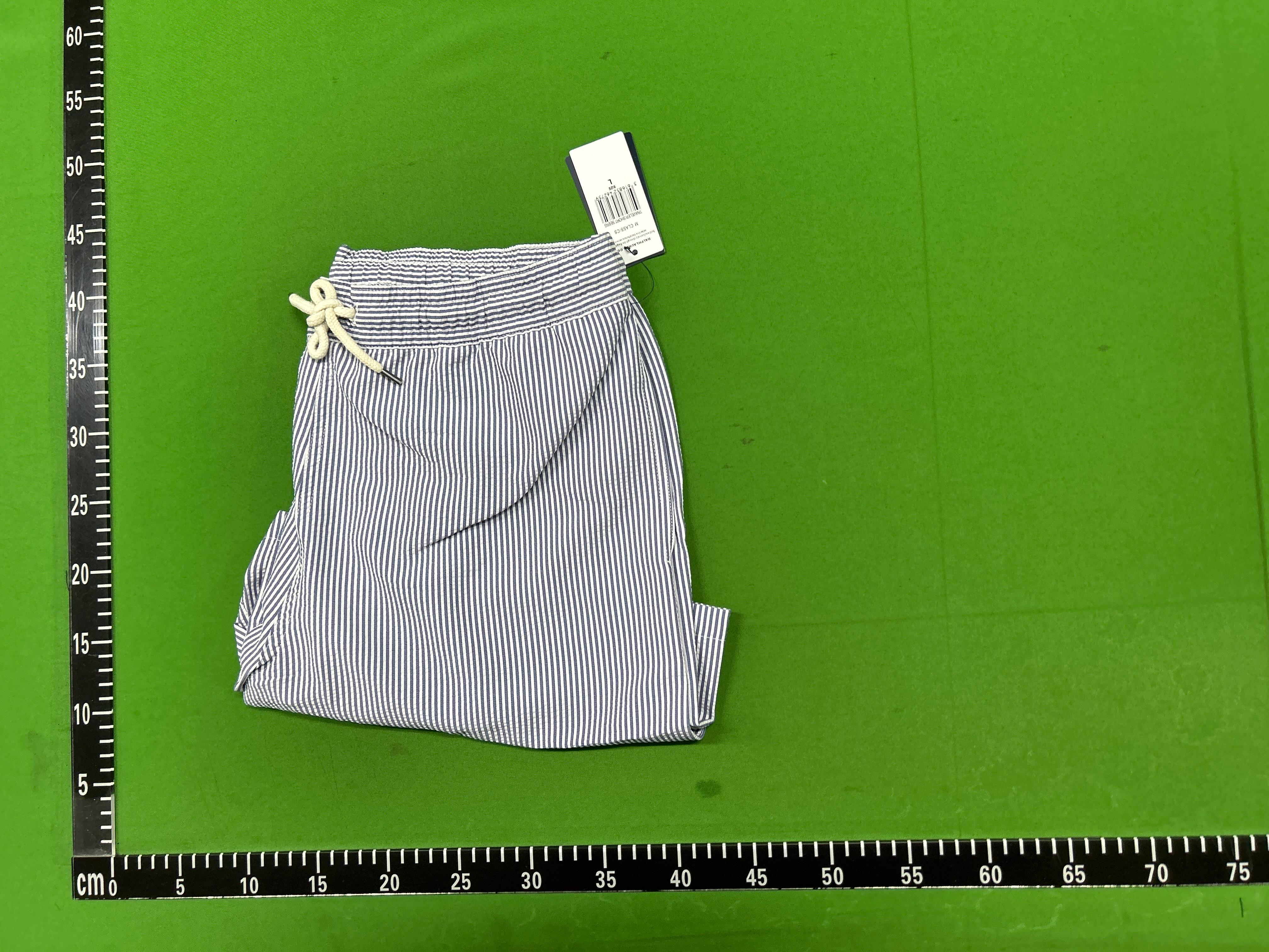 Foto QC 5 de Polo Ralph Lauren Traveller Board Shorts Classic Fit Seersucker Blue White Striped