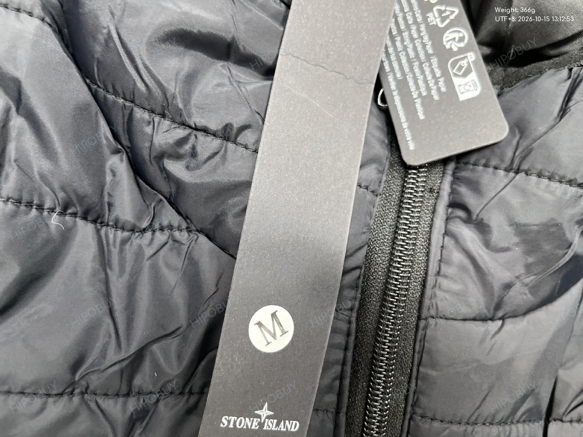 Foto QC 1 de Stone Island Hooded Down Jacket Lightweight Black