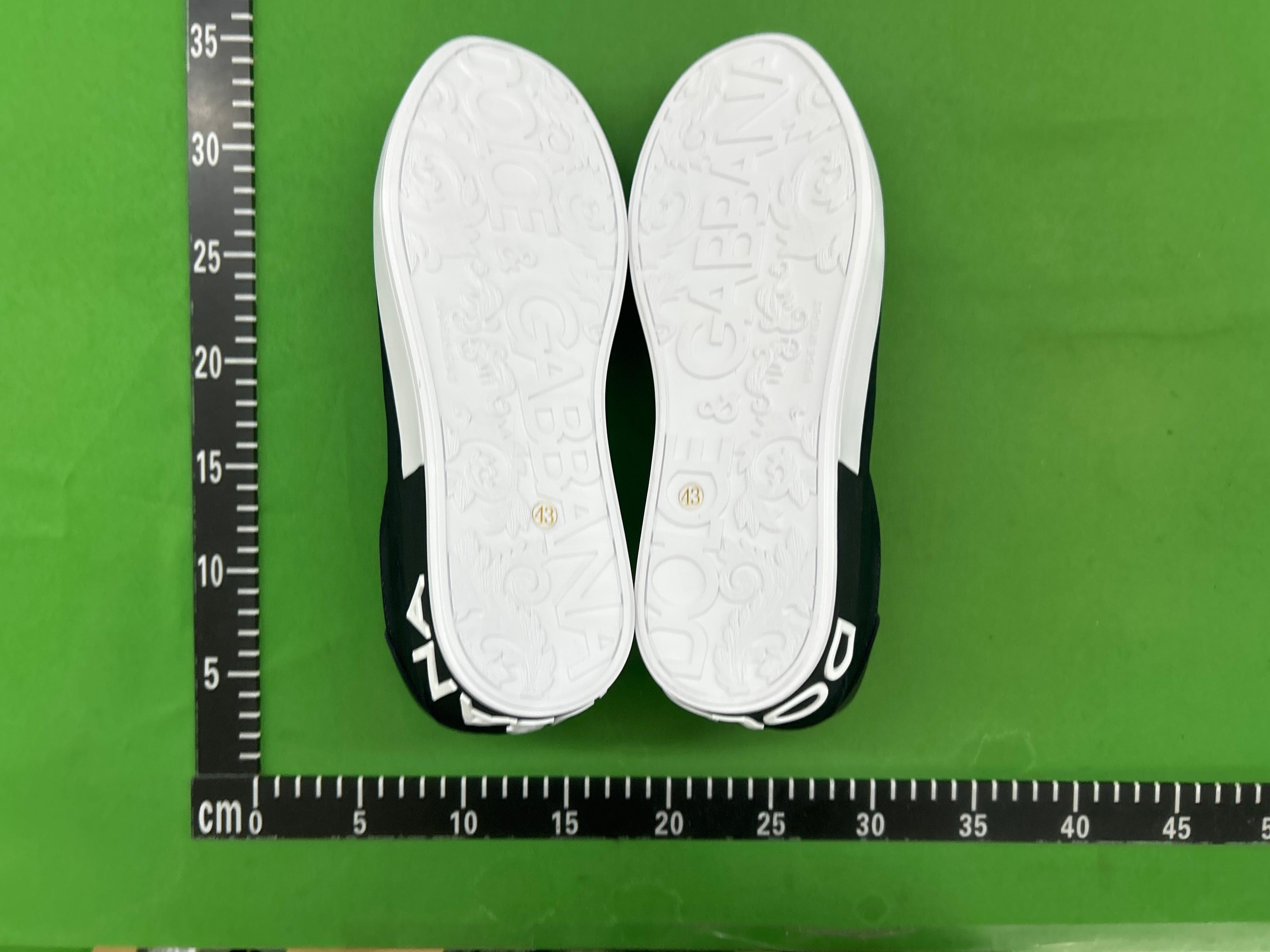 Foto QC 6 de Dolce & Gabbana Portofino Leather Low-top Black Heel Tab White