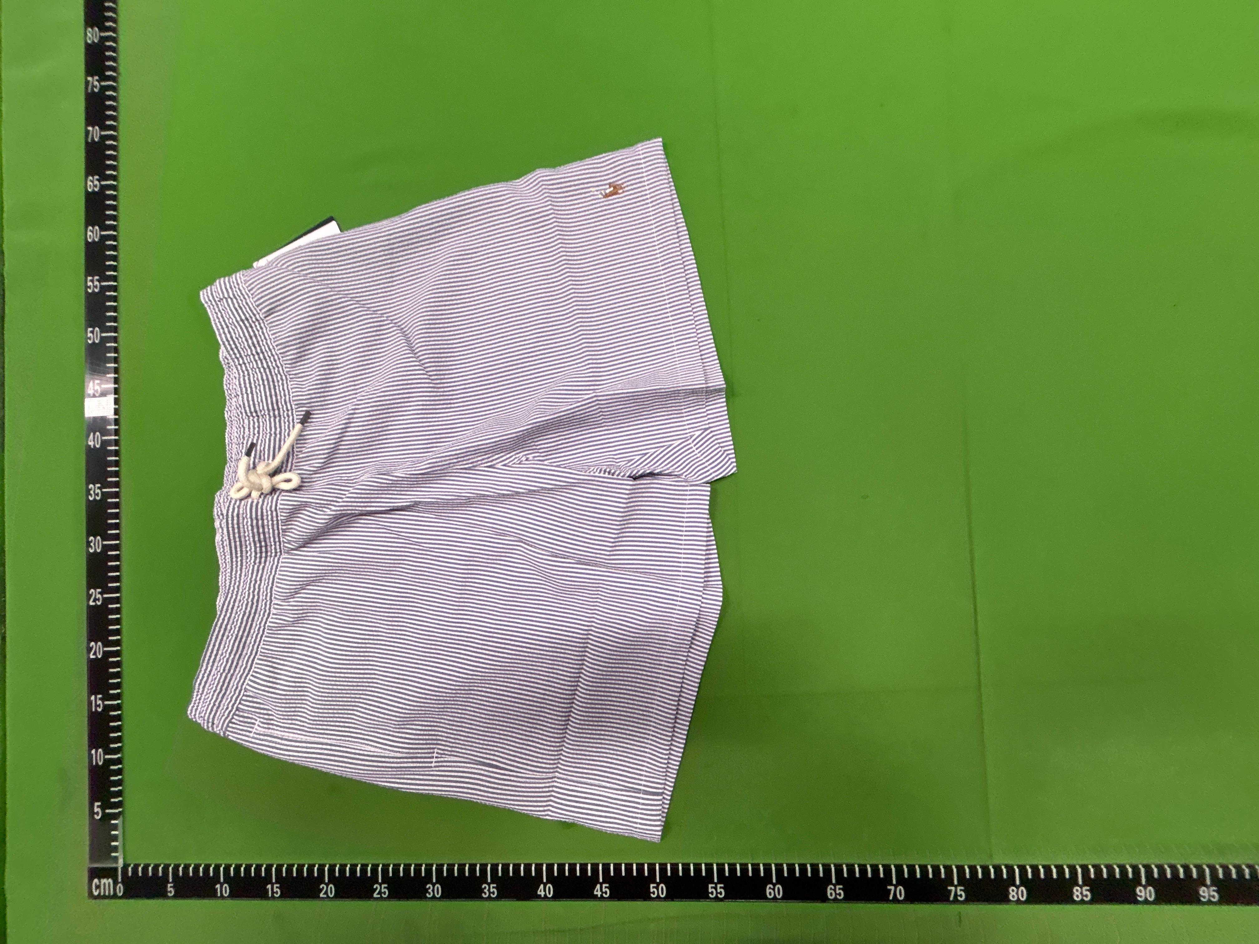 Foto QC 7 de Polo Ralph Lauren Traveller Board Shorts Classic Fit Seersucker Blue White Striped