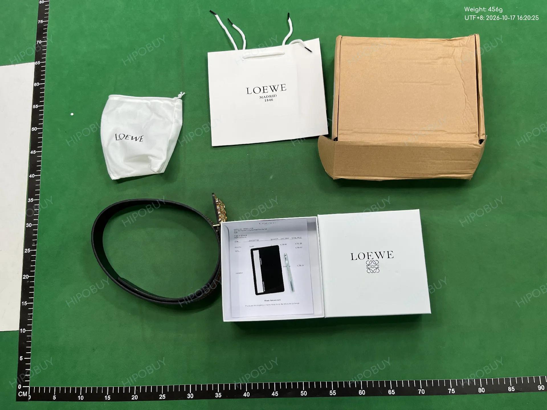 Foto QC 4 de Loewe Anagram Reversible Belt Tan Pebble Grain