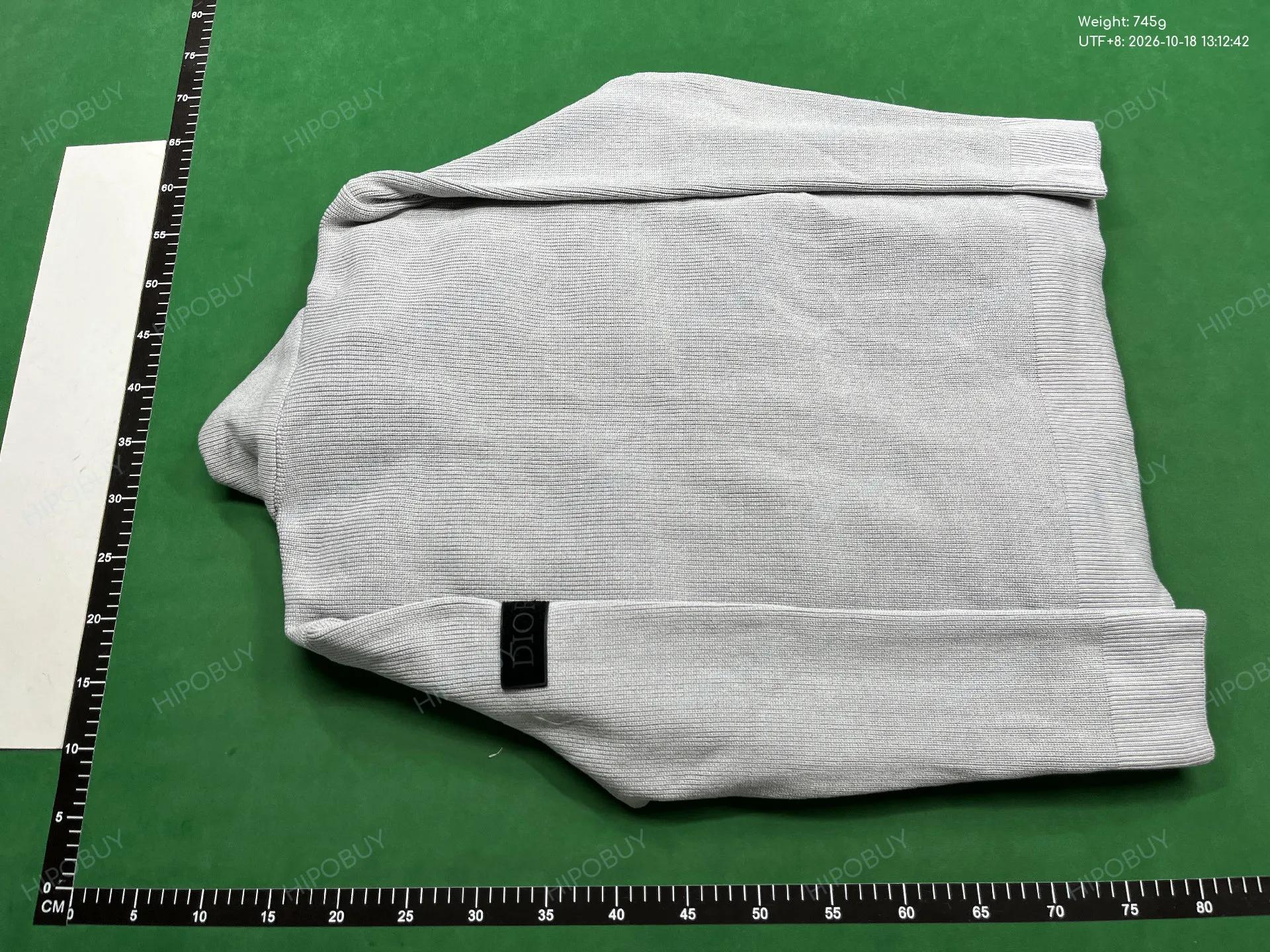 Foto QC 3 de Dior Oblique Knit Puffer Jacket Ribbed Wool Anthracite Grey
