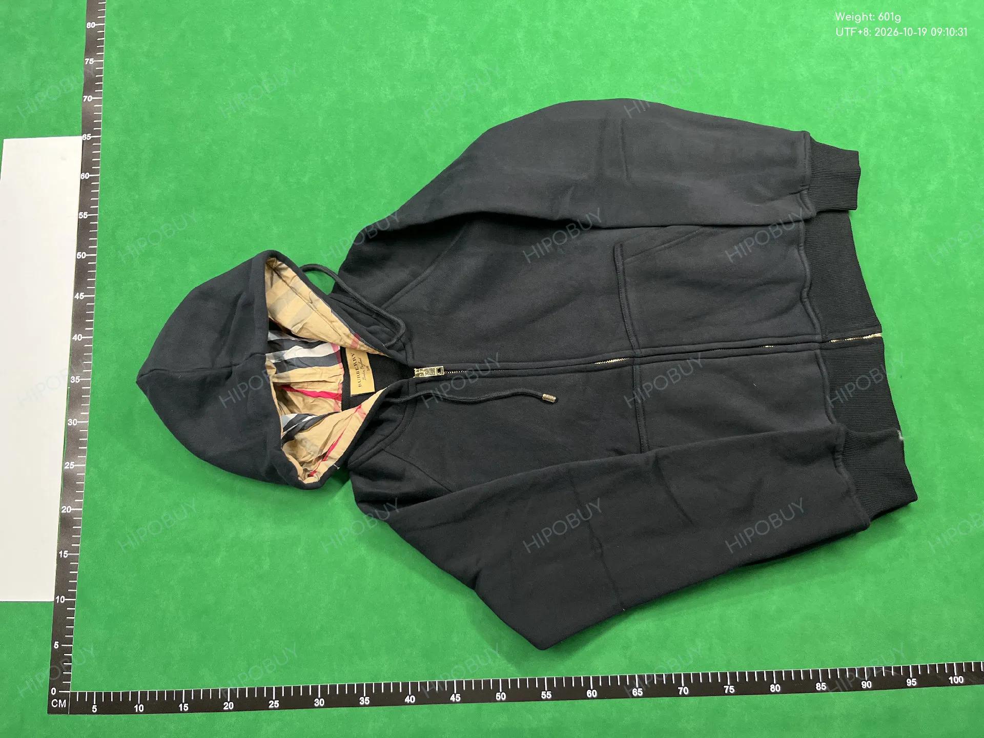 Foto QC 2 de Burberry Zip Sweater Vintage Check Lining Grey