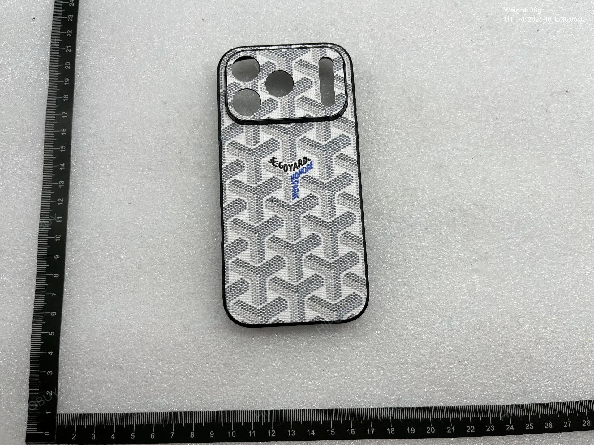 Foto QC 6 de Goyard Leather Case for iPhone 16 Pro Max White