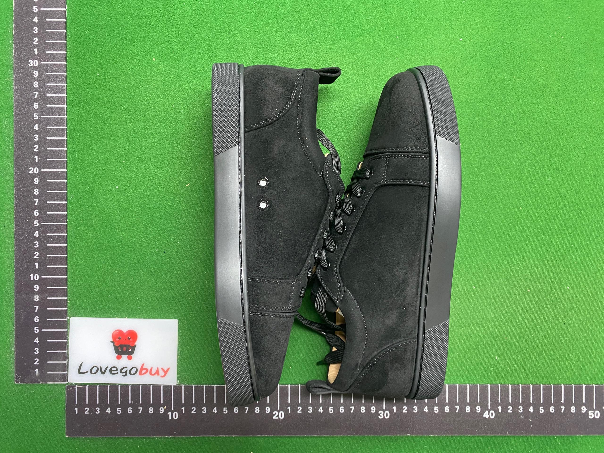 Foto QC 1 de Christian Louboutin Louis Junior Grained Leather Low Top Black